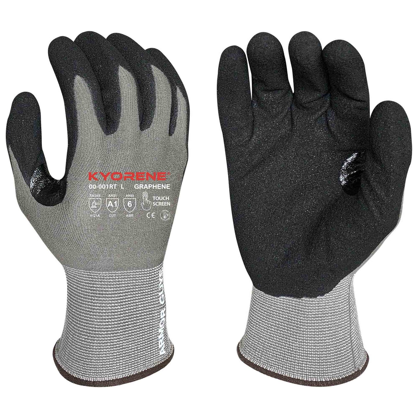 Reinforced Thumb String Knit Gloves | Armor Guys | 00-001Rt Kyorene A1 Microfoam Nitrile Coated