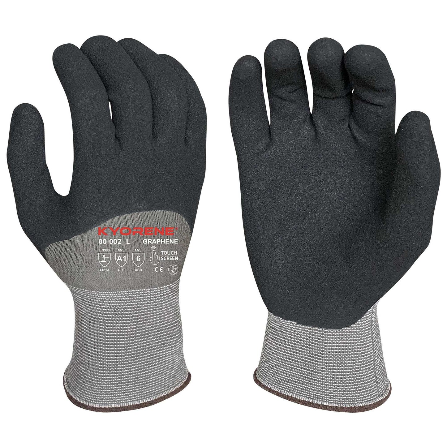 Gray String Knit Gloves - Armor Guys - Touchscreen Compatible