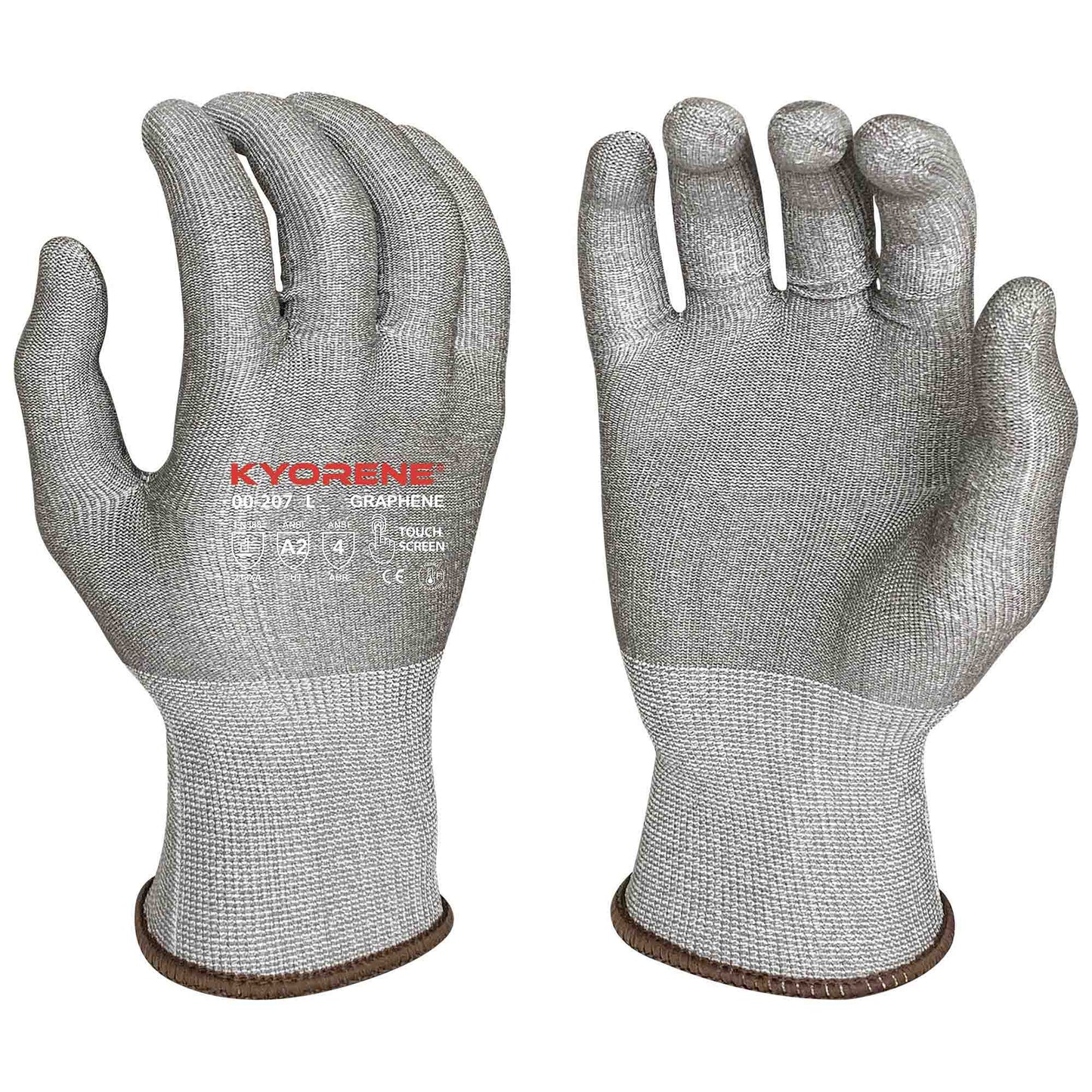 Gray String Knit Gloves - Armor Guys - Touchscreen Ready