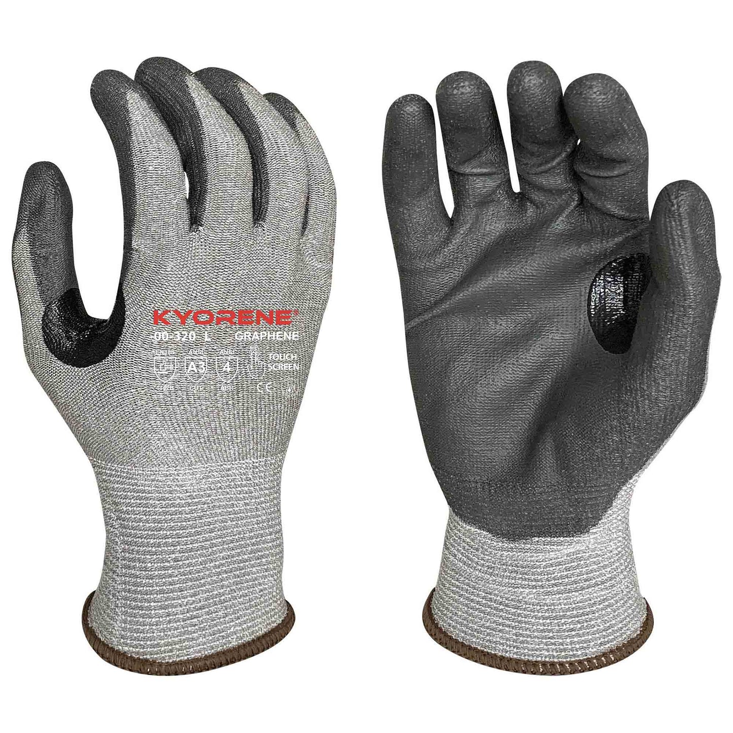 Gray Durable String Knit Gloves - Armor Guys - A3 Coated