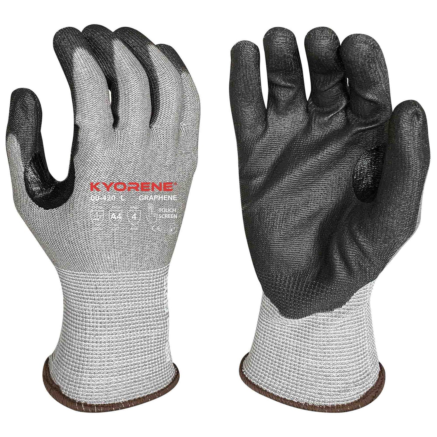 Gray Durable String Knit Gloves - Armor Guys - Touchscreen Friendly