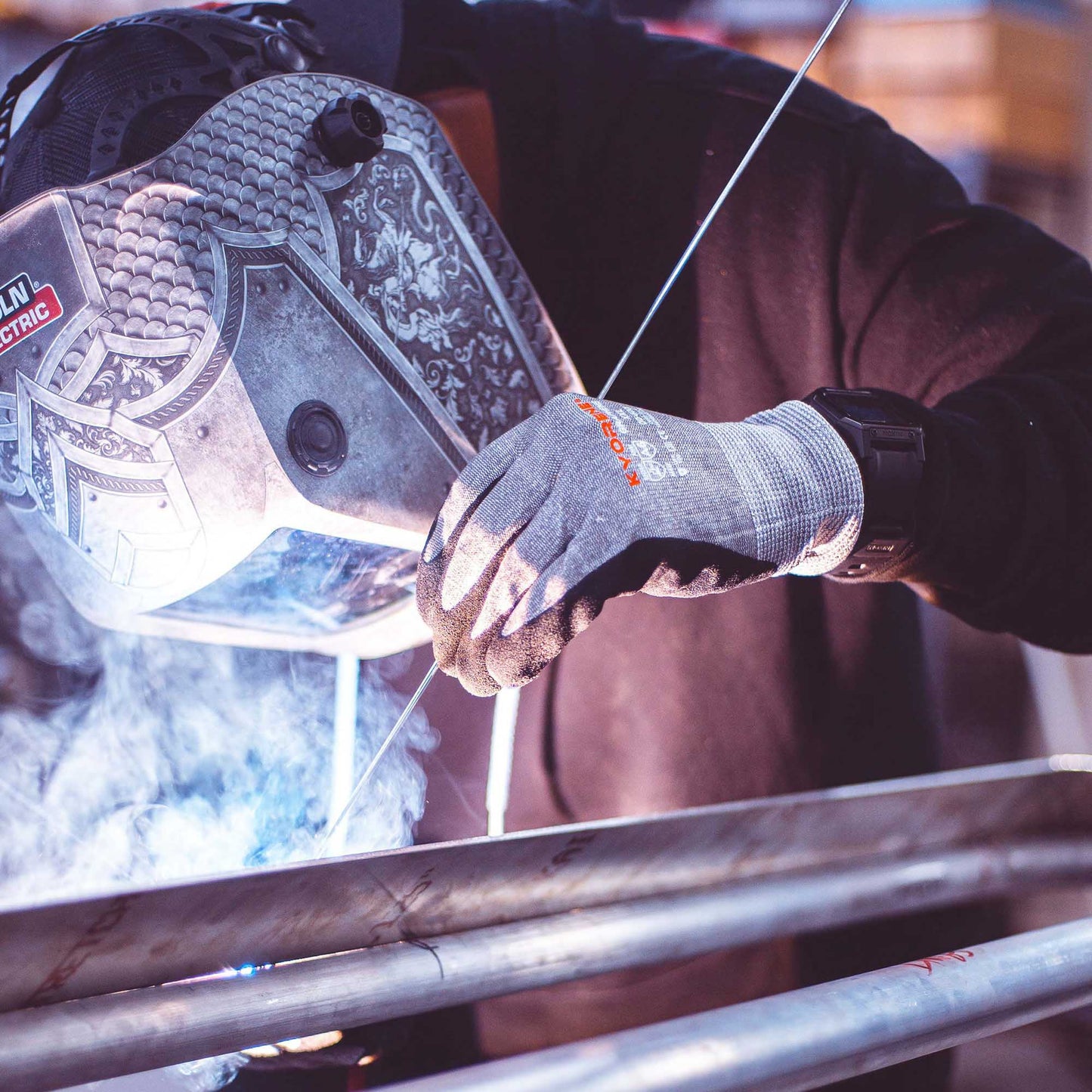 Gray String Knit Gloves - Armor Guys - A6 Cut Resistant