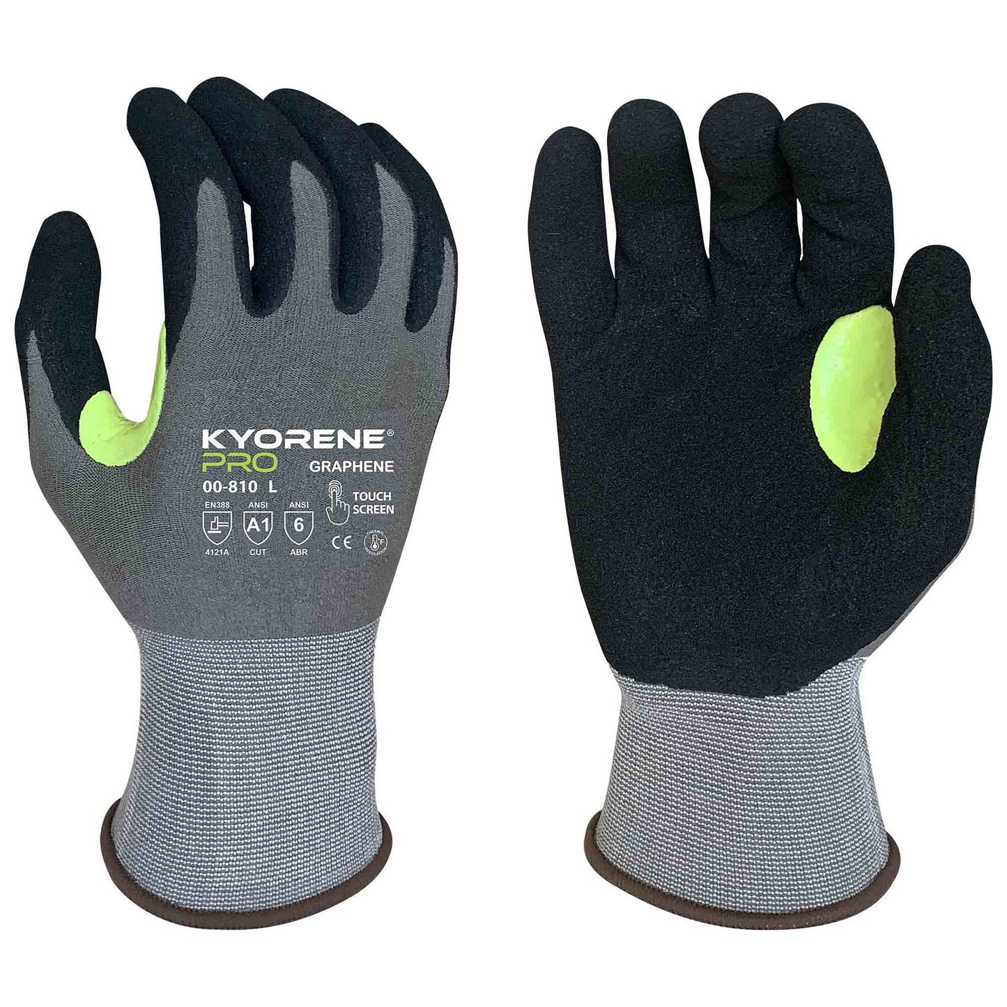 Gray Knit Gloves - Armor Guys - Nitrile Coated Durable