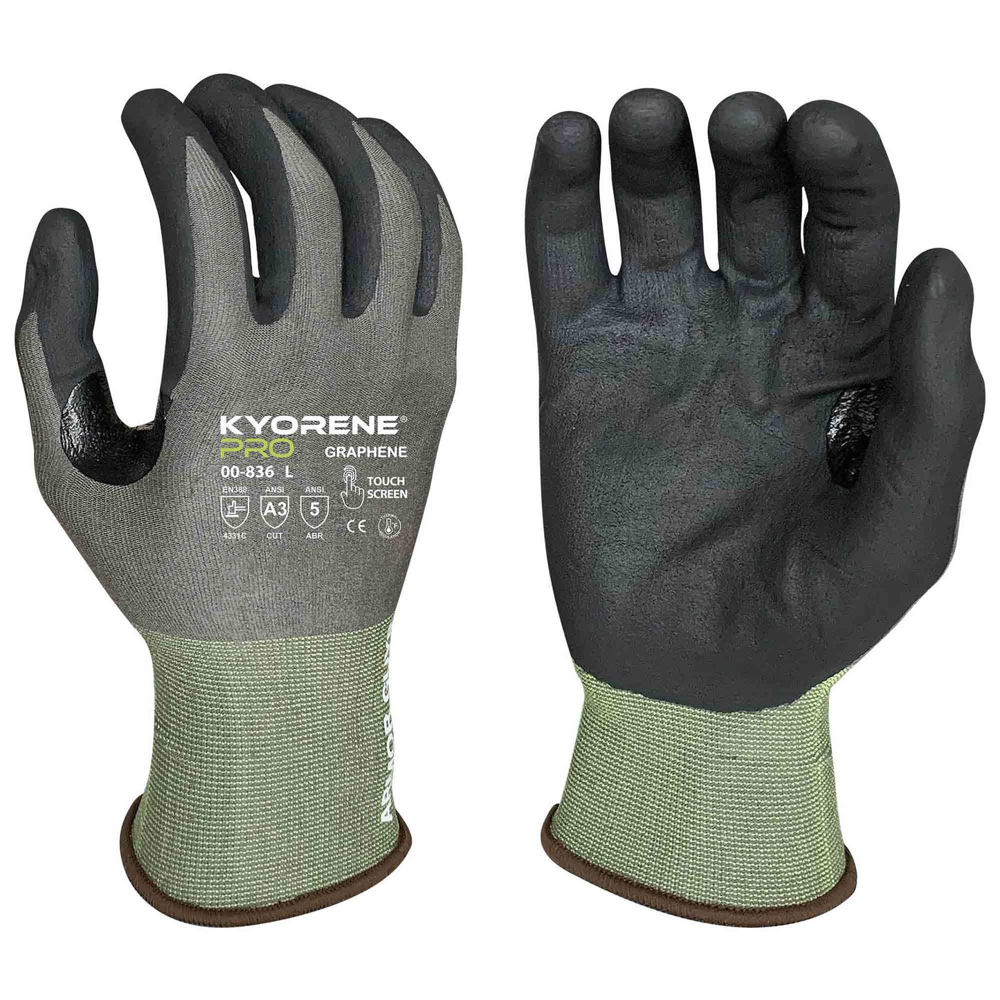 Gray String Knit Gloves - Armor Guys - Touchscreen Compatible