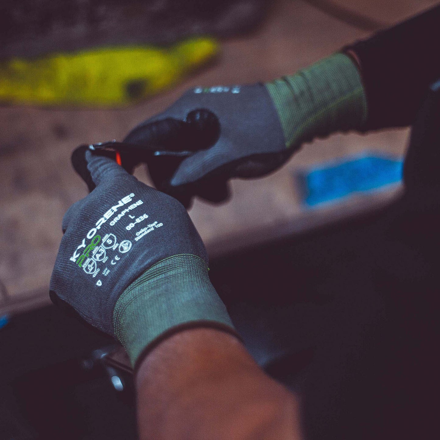 Gray String Knit Gloves - Armor Guys - Touchscreen Compatible