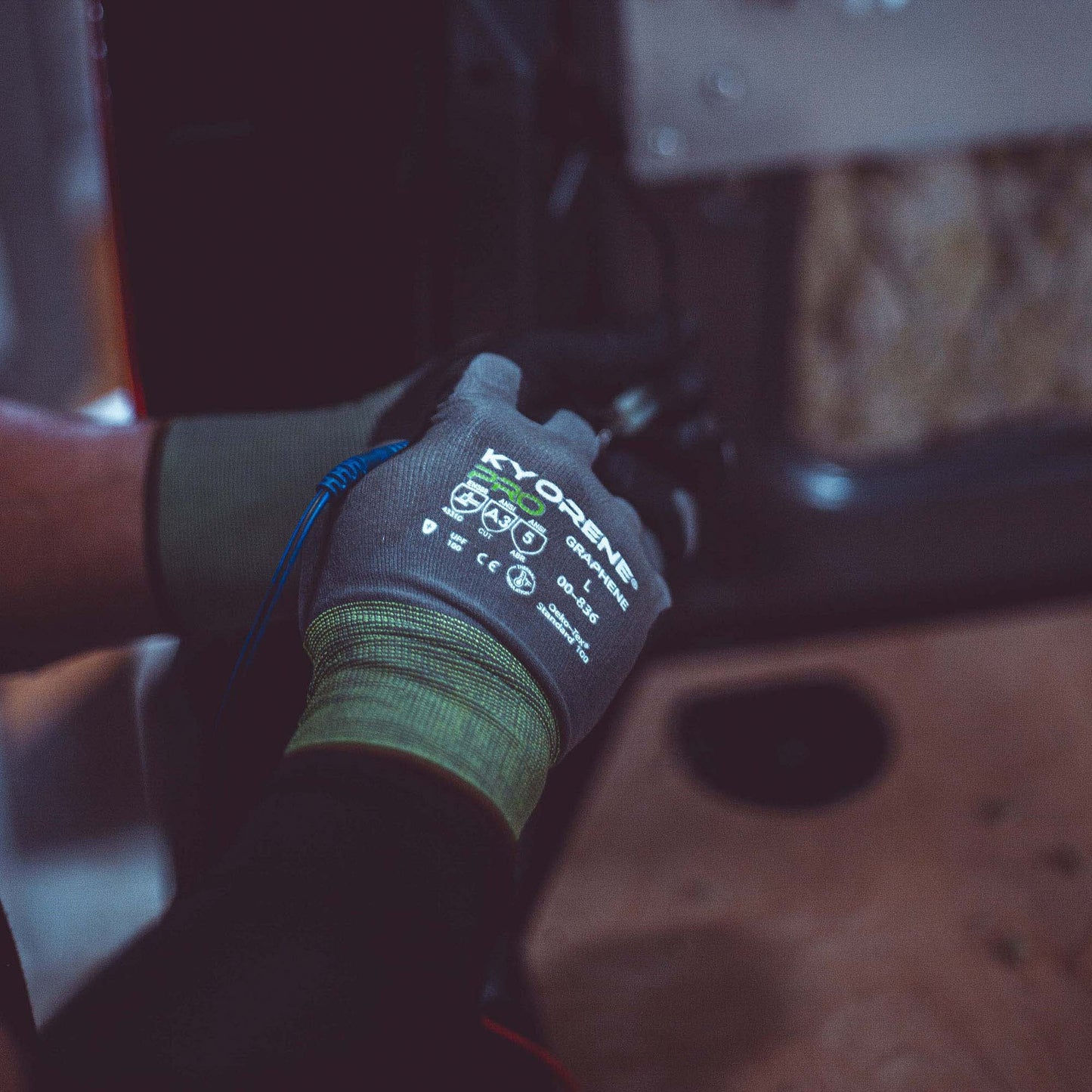 Gray String Knit Gloves - Armor Guys - Touchscreen Compatible