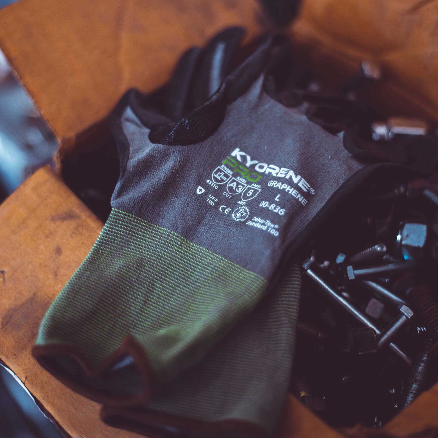 Gray String Knit Gloves - Armor Guys - Touchscreen Compatible