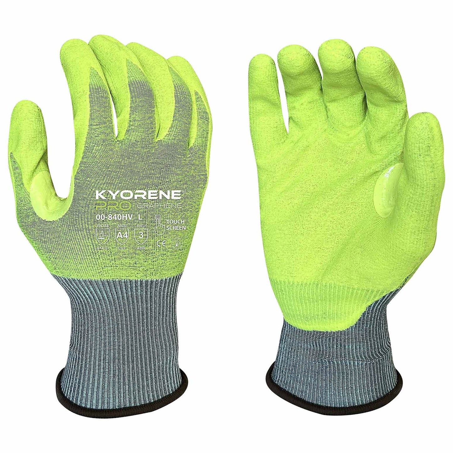 Gray Knit Gloves - Armor Guys - Hi-Vis Comfort