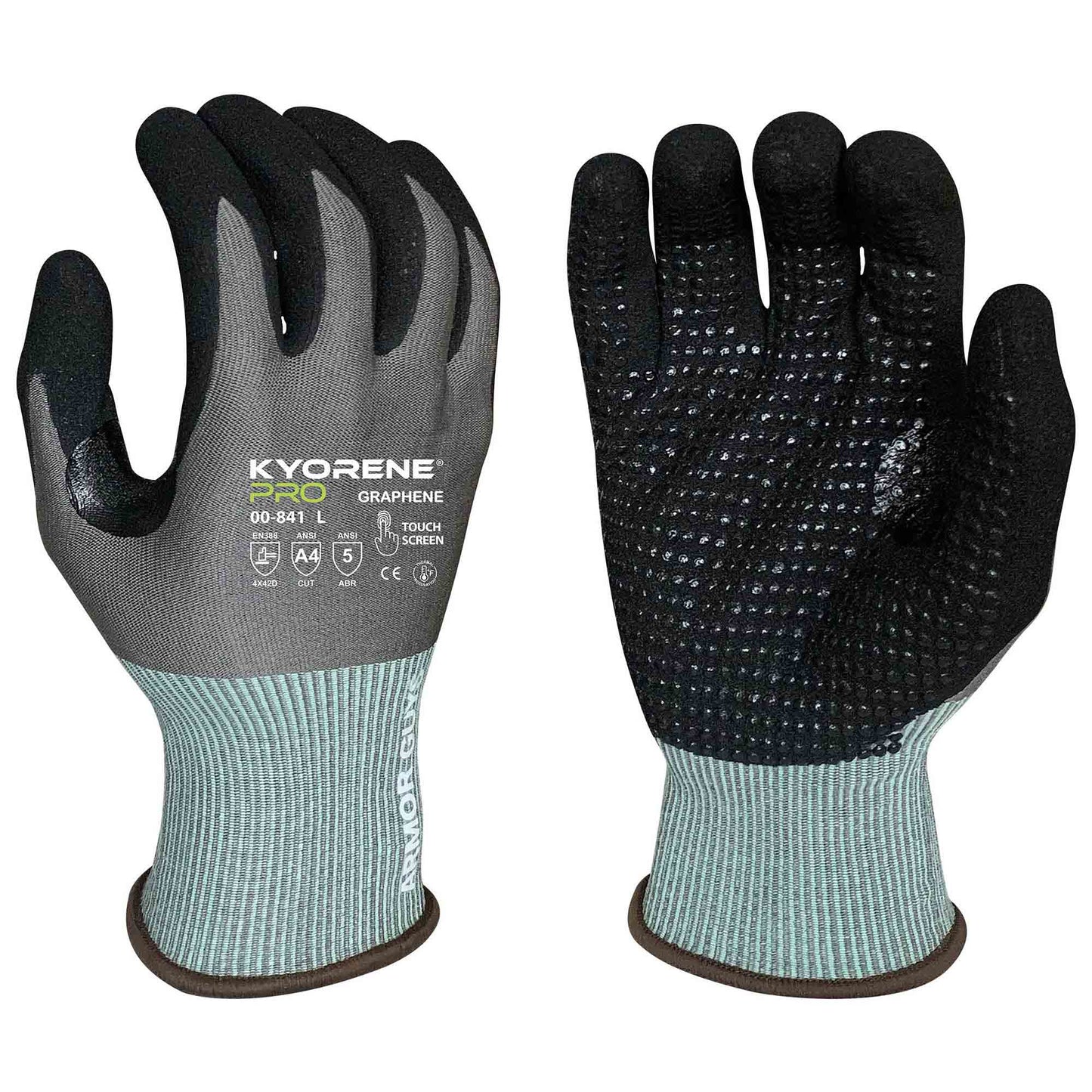 Gray String Knit Gloves - Armor Guys - Enhanced Grip