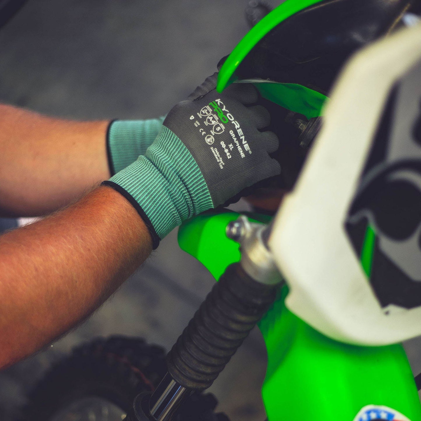 Gray String Knit Gloves - Armor Guys - Durable Design