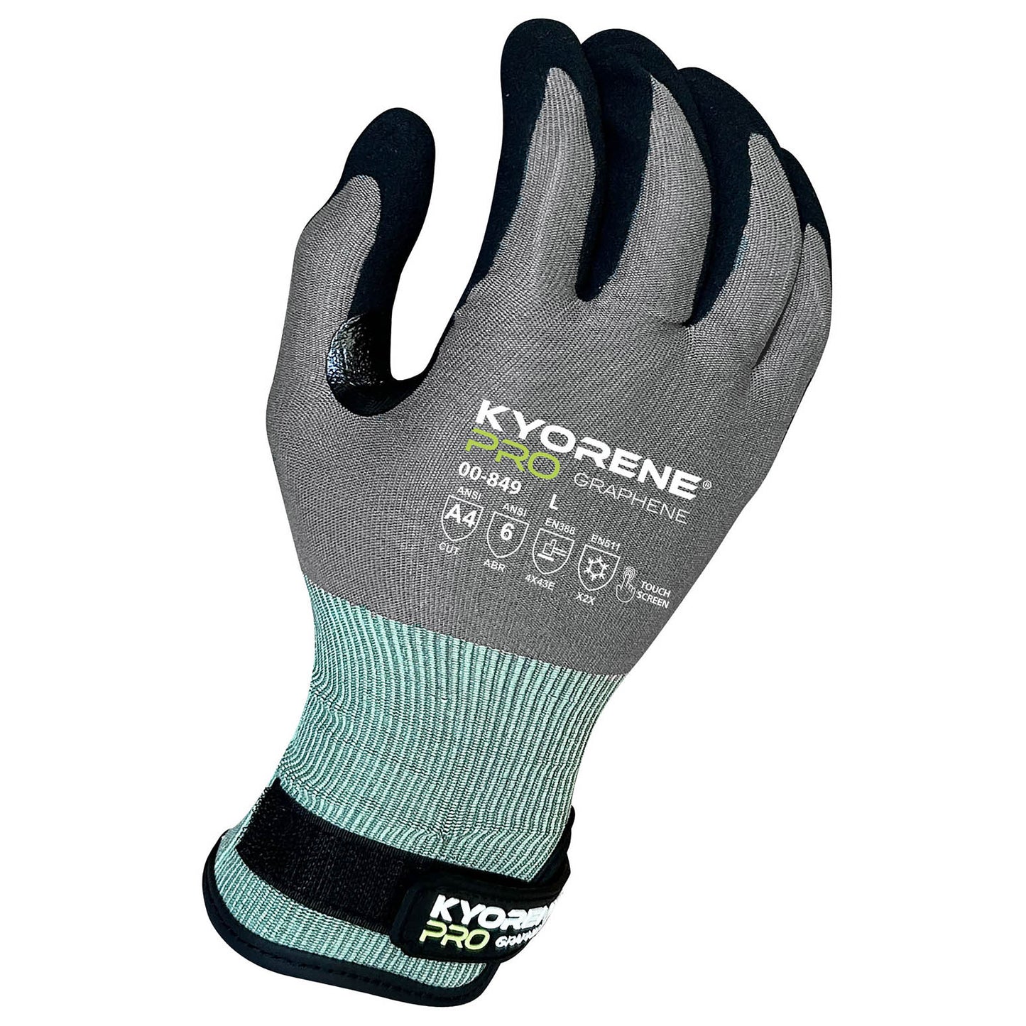 Gray/Green Knit Gloves - Armor Guys - Touchscreen Compatible