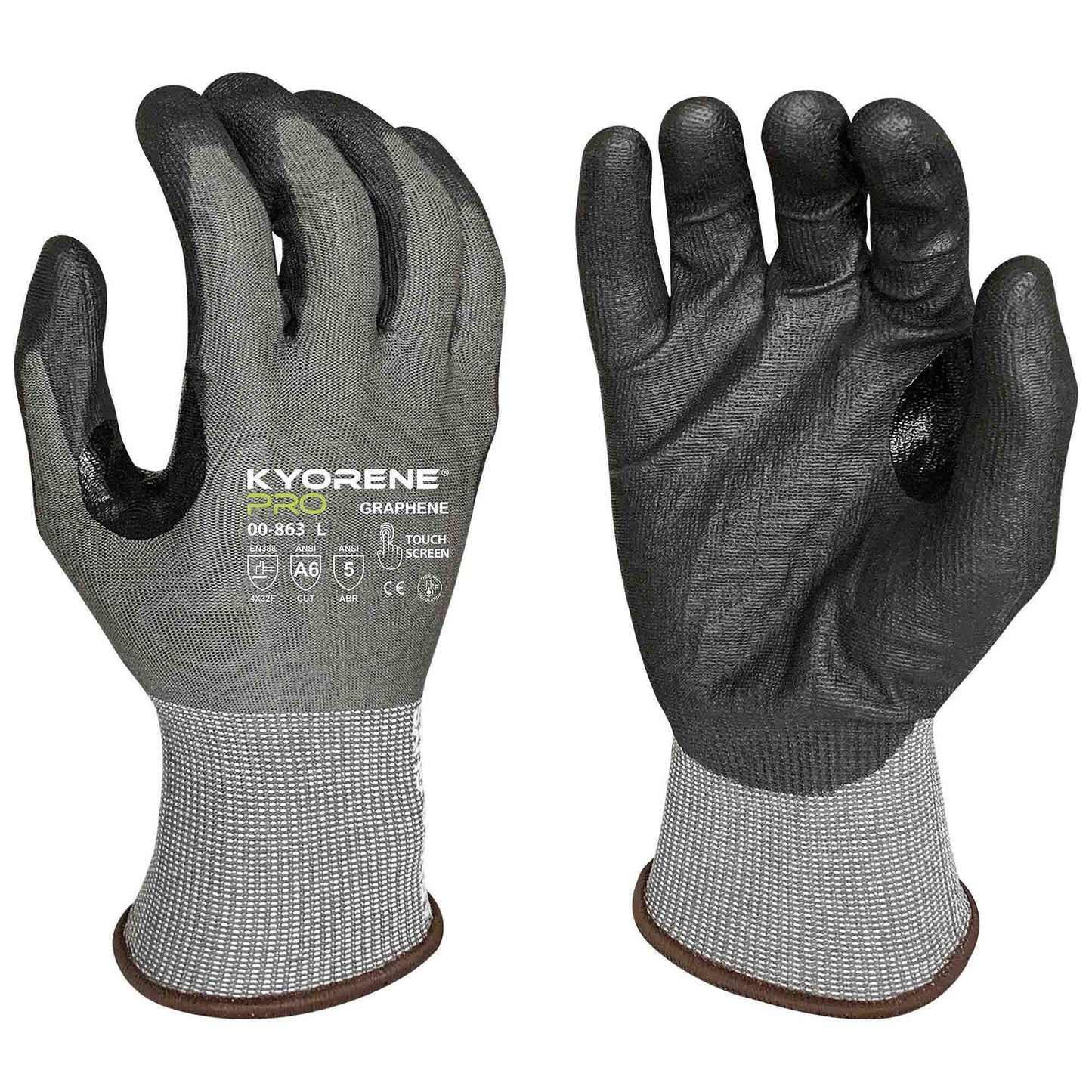 Gray String Knit Gloves - Armor Guys - Touchscreen Compatible