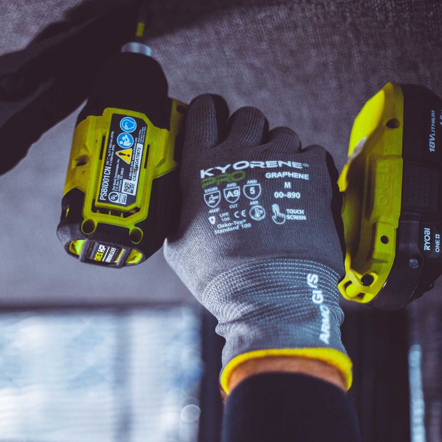 Gray Knit Gloves - Armor Guys - Touchscreen Friendly
