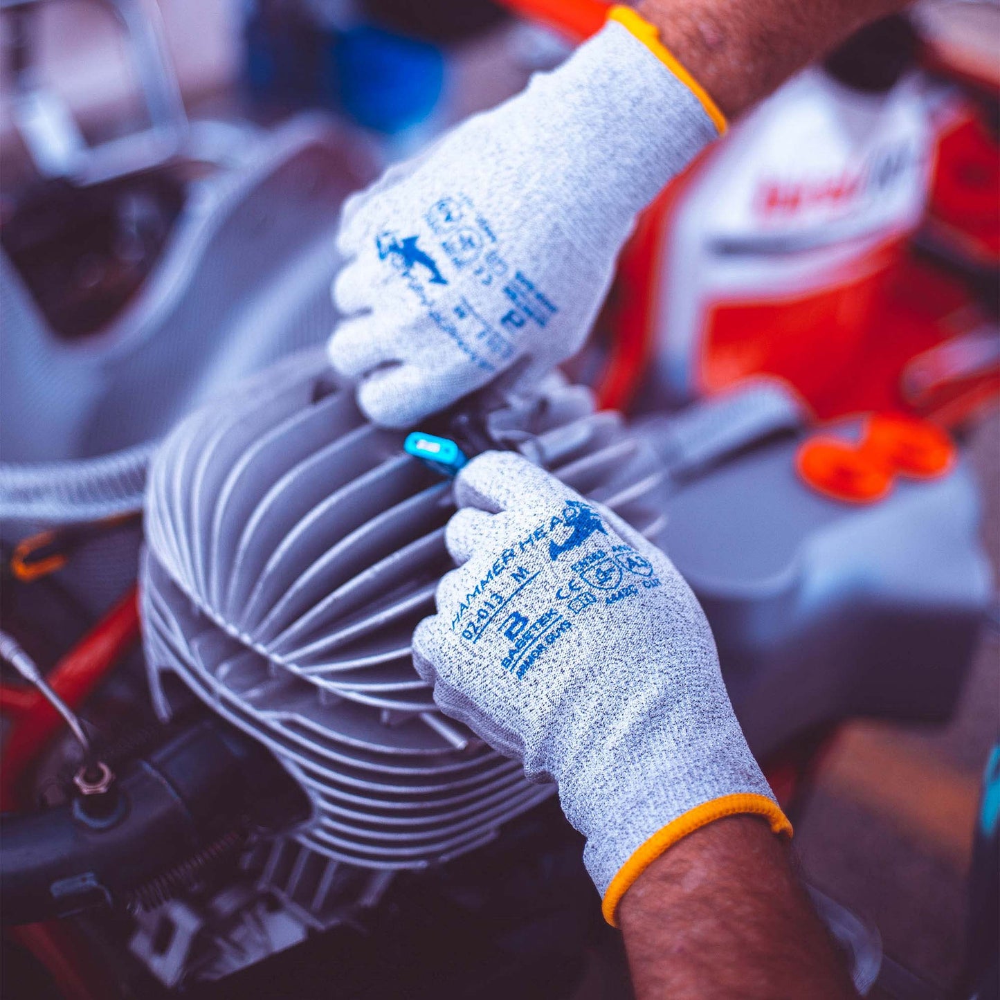 Gray Durable Knit Gloves - Armor Guys - A4 Cut Resistant