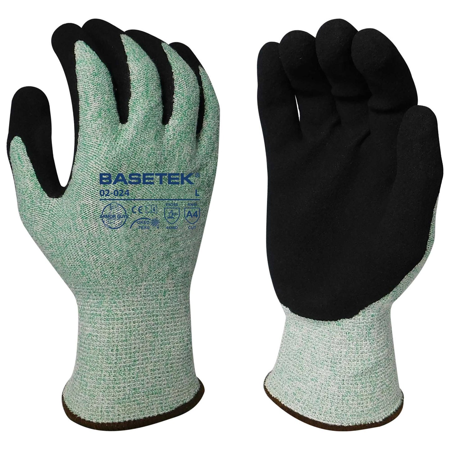 Green String Knit Gloves - Armor Guys - Oil Resistant