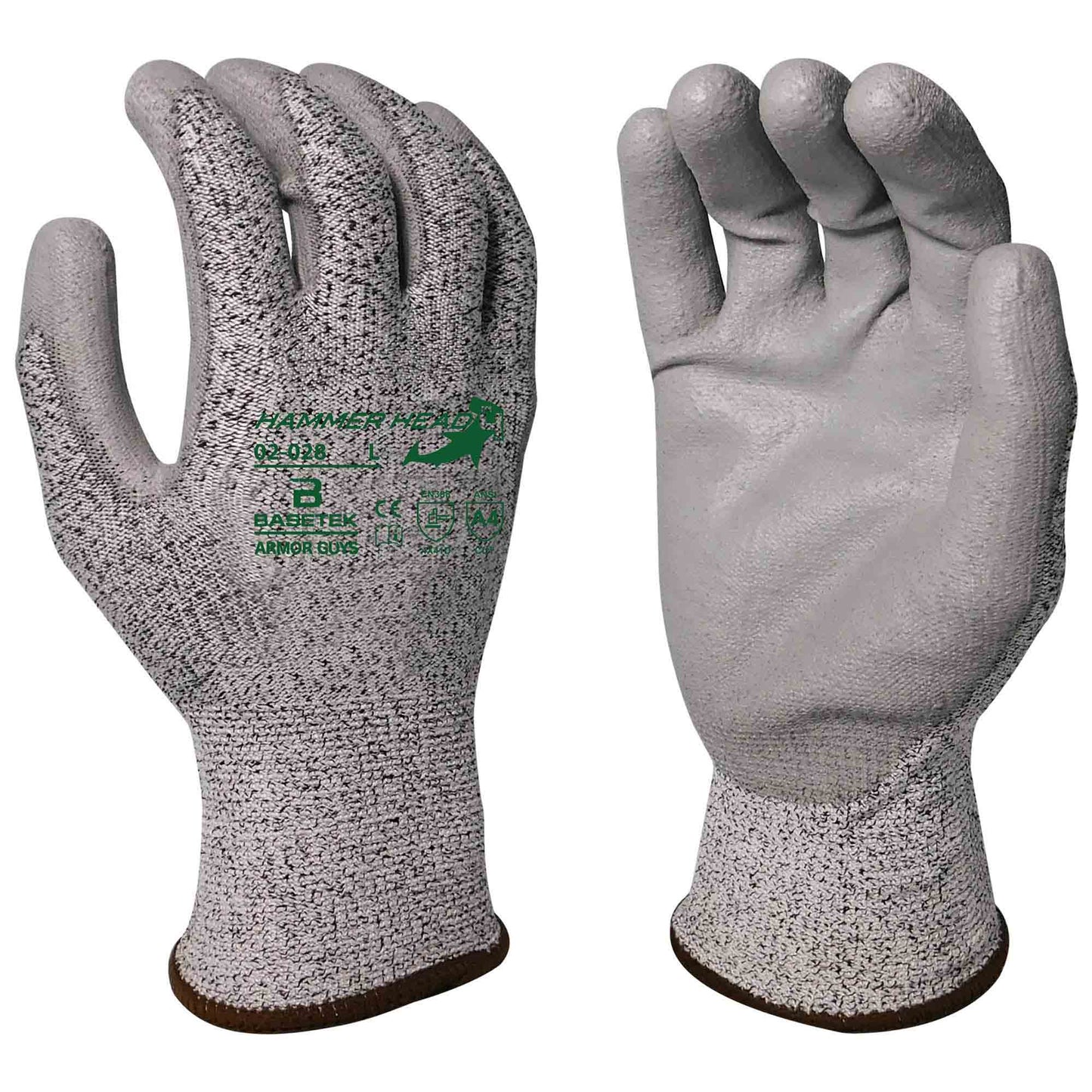 White/Black String Knit Gloves - Armor Guys - A4 Cut Level