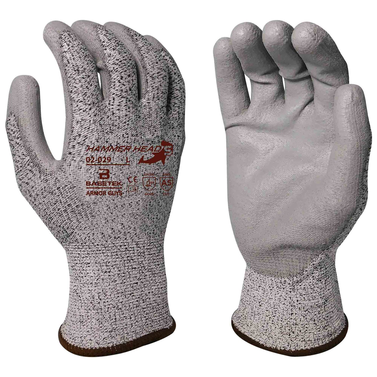 White/Black String Knit Gloves - Armor Guys - A5 Protection