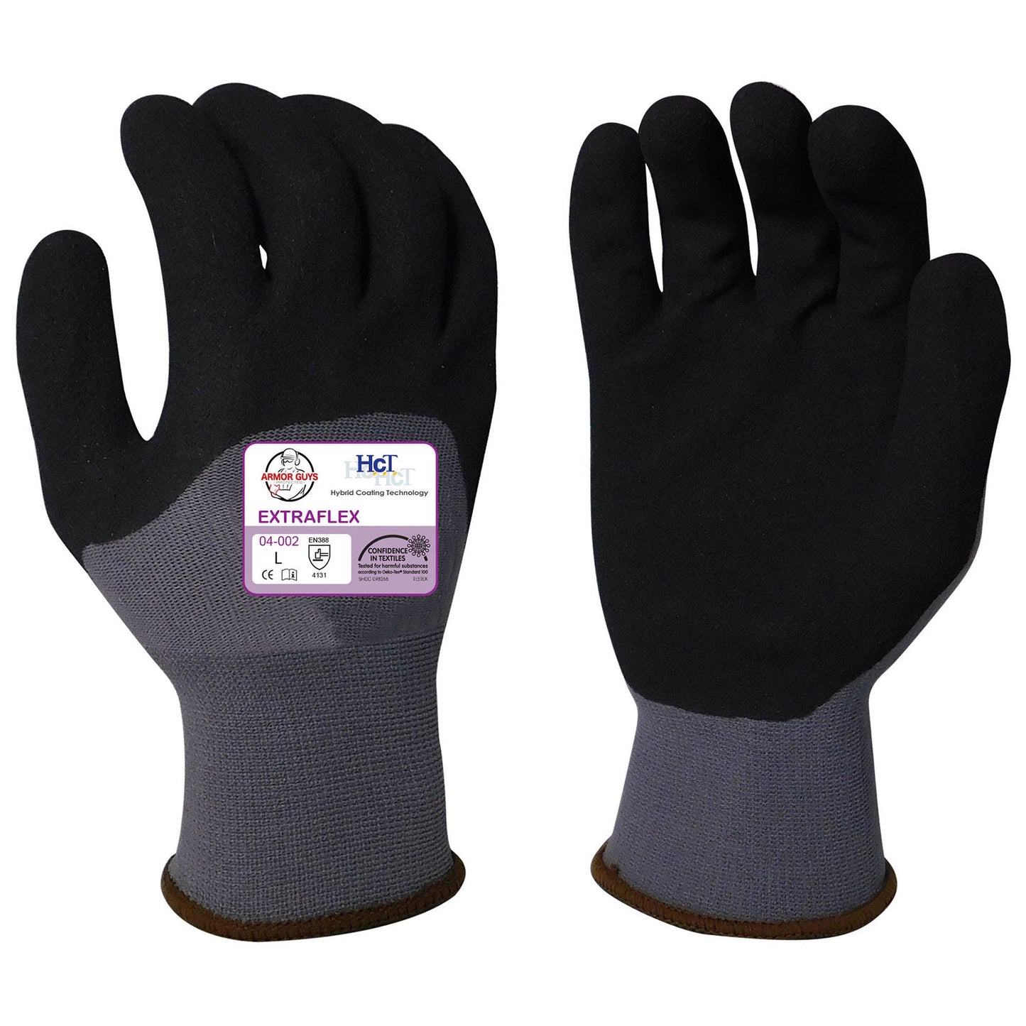 Gray Knit Gloves - Armor Guys - HCT MicroFoam Nitrile