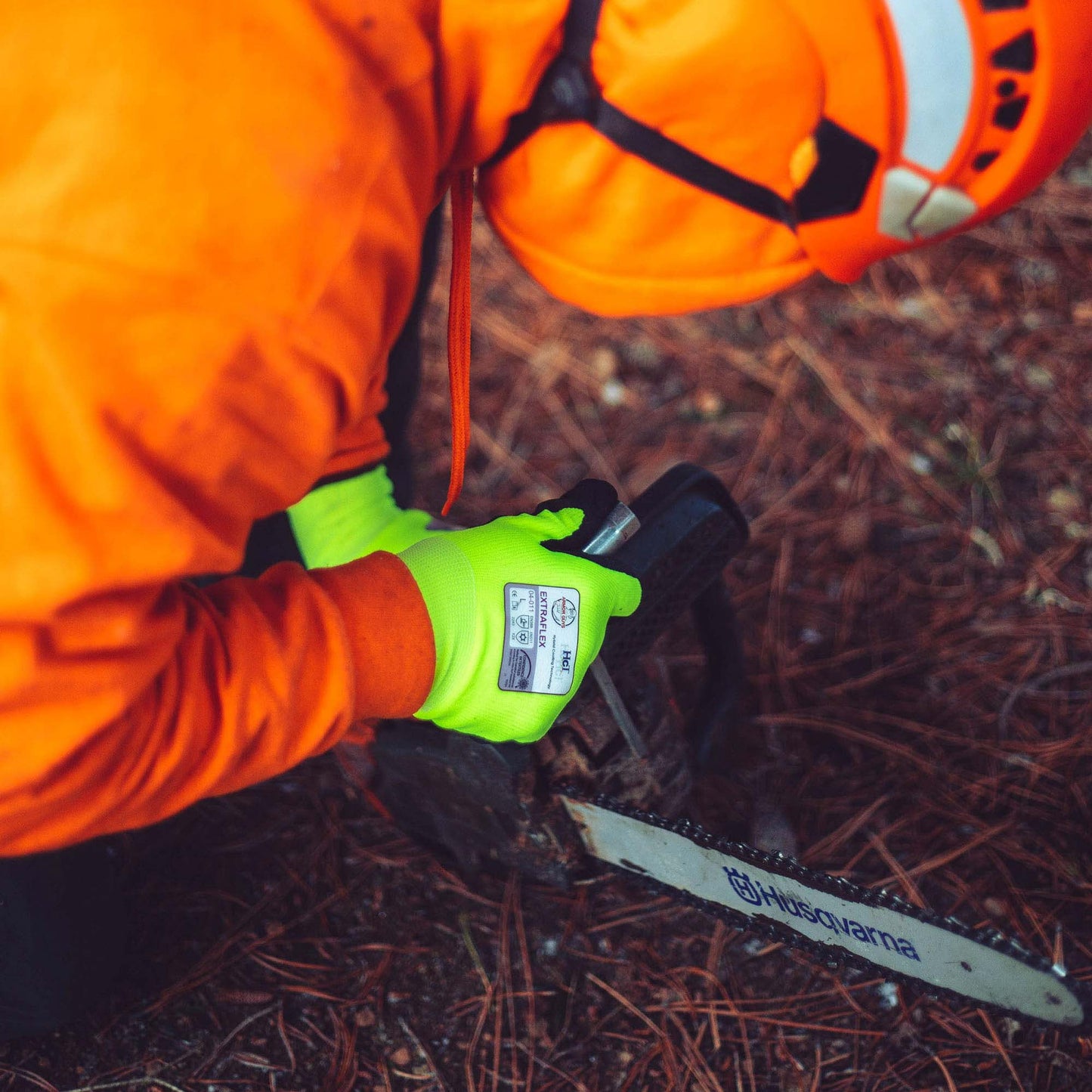 Yellow/Lime String Knit Gloves - Armor Guys - Hi-Vis Latex