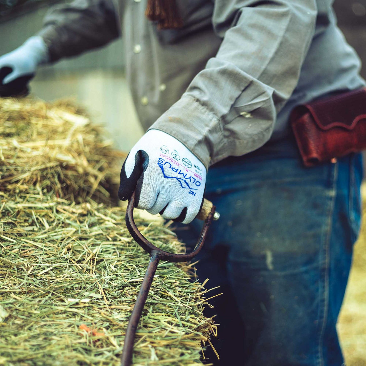 Blue String Knit Gloves - Armor Guys - Microfoam Coated