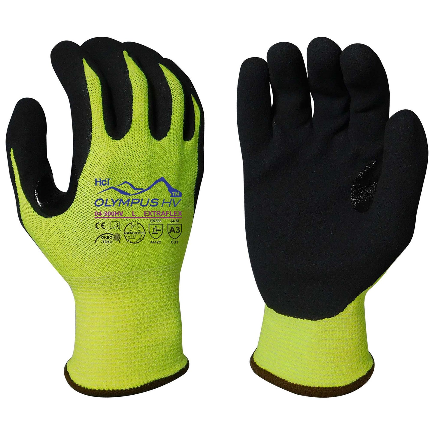 Yellow/Lime String Knit Gloves - Armor Guys - High Visibility