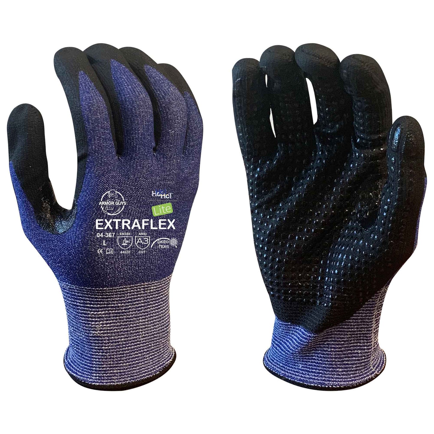Blue Durable String Knit Gloves - Armor Guys - Cut Resistant
