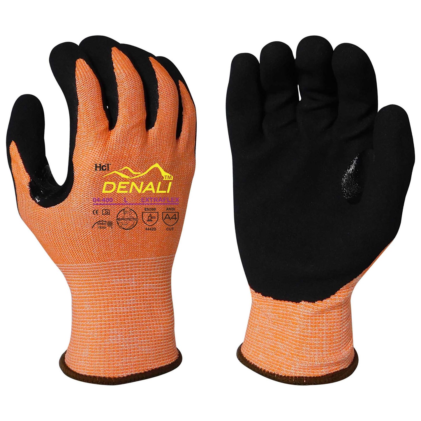 Orange String Knit Gloves - Armor Guys - Durable Grip