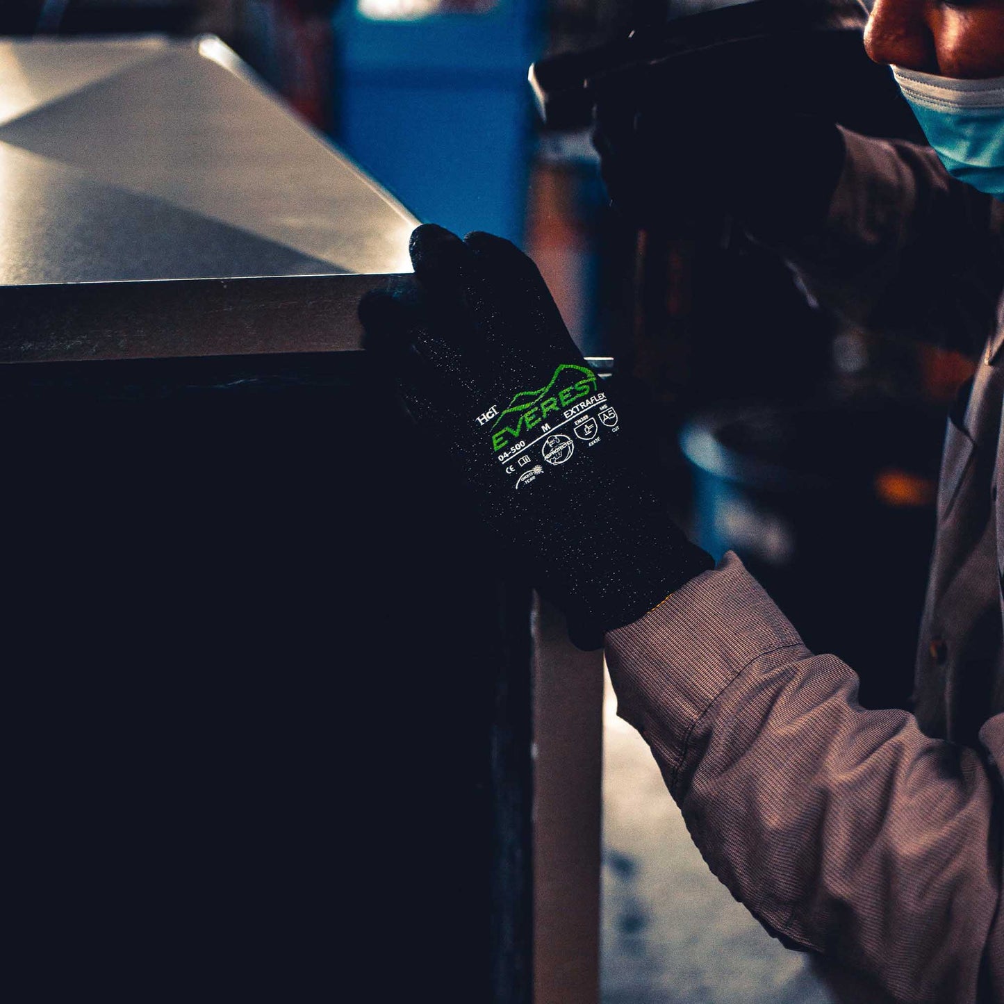 Black String Knit Gloves - Armor Guys - Durable Grip