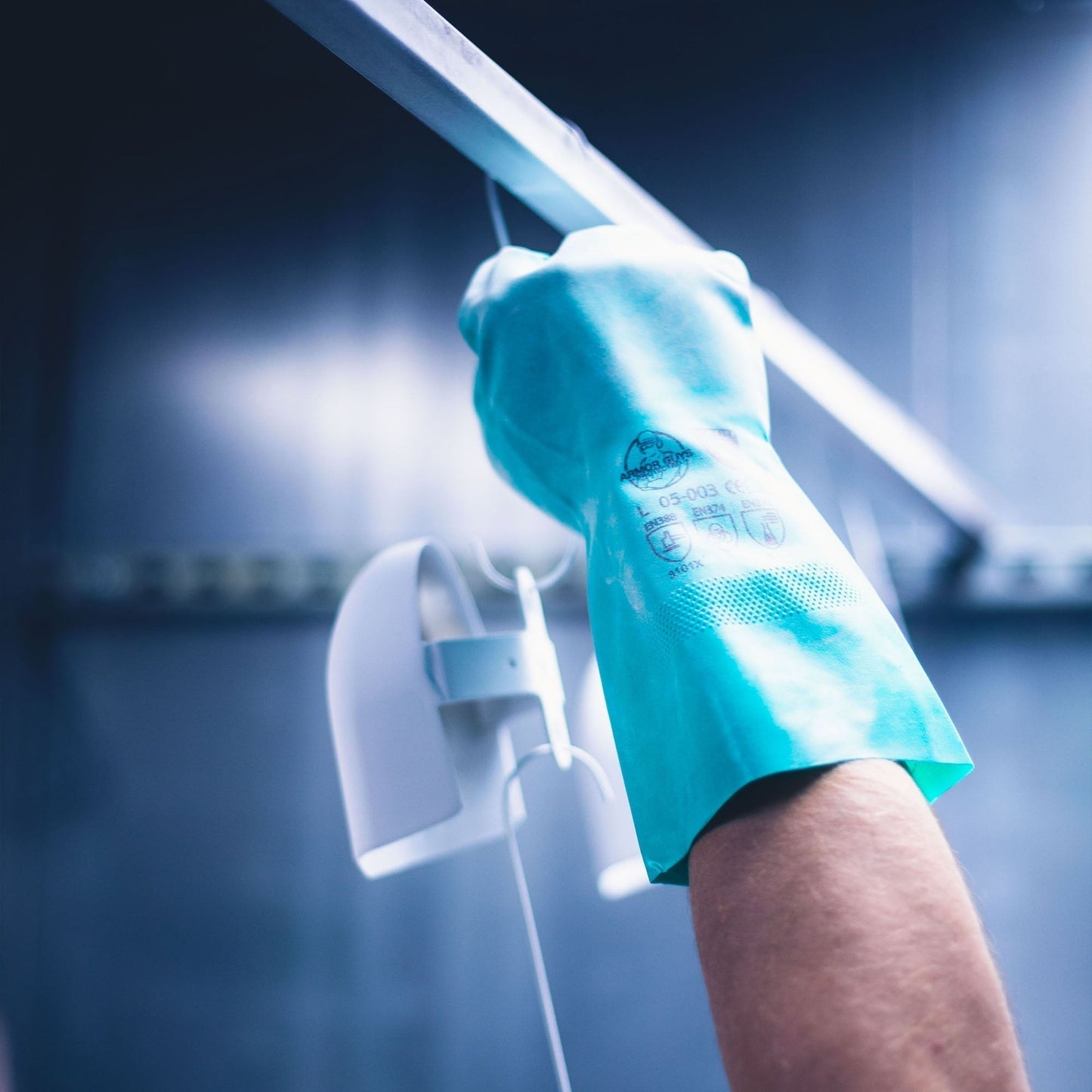 Green Rubber Gloves - Armor Guys - Nitrile Coated