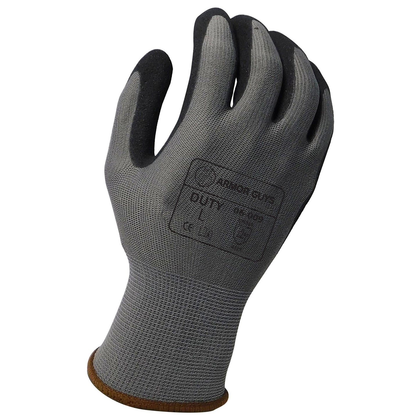 Grey String Knit Gloves - Armor Guys - Nitrile Coated