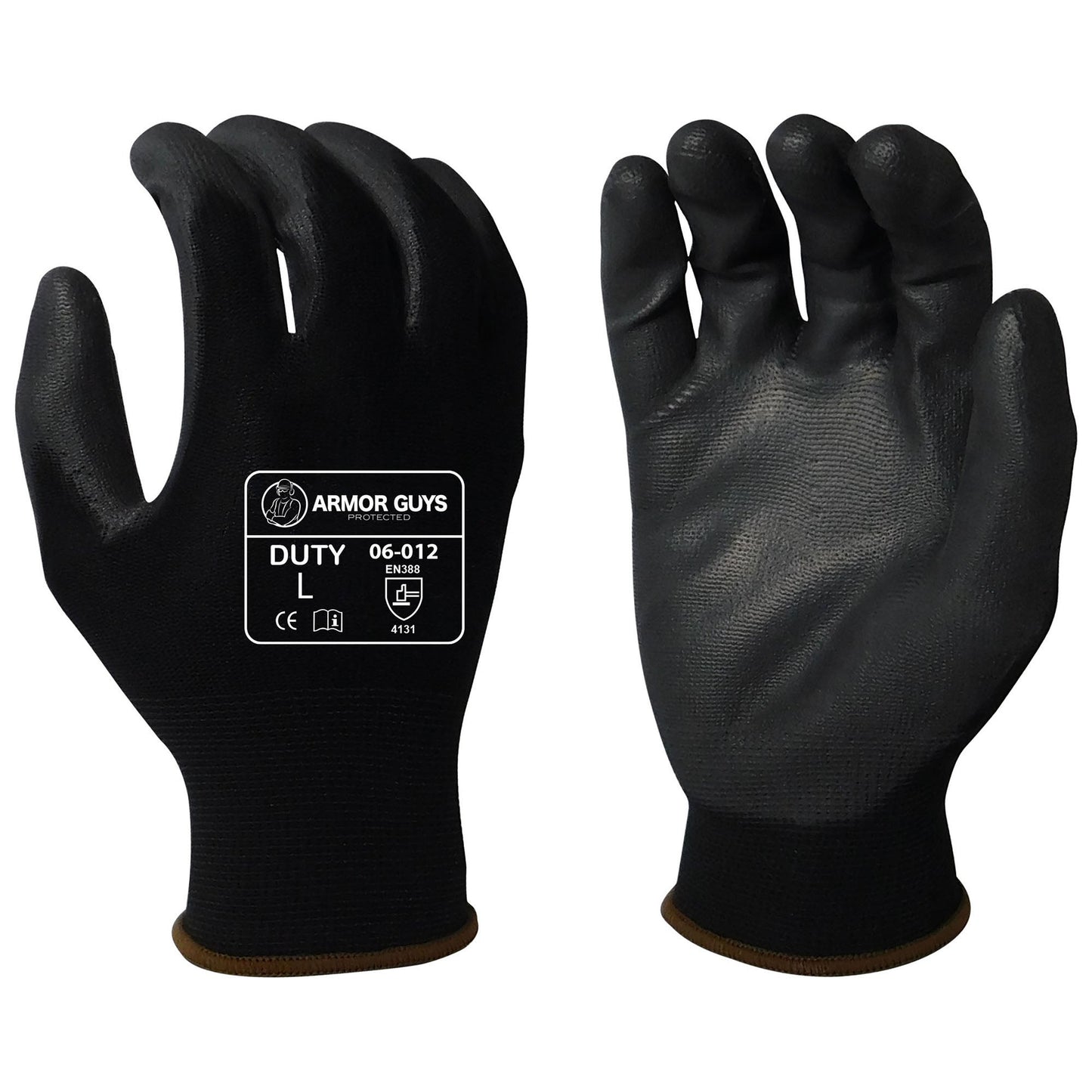 Black String Knit Gloves - Armor Guys - Durable Design
