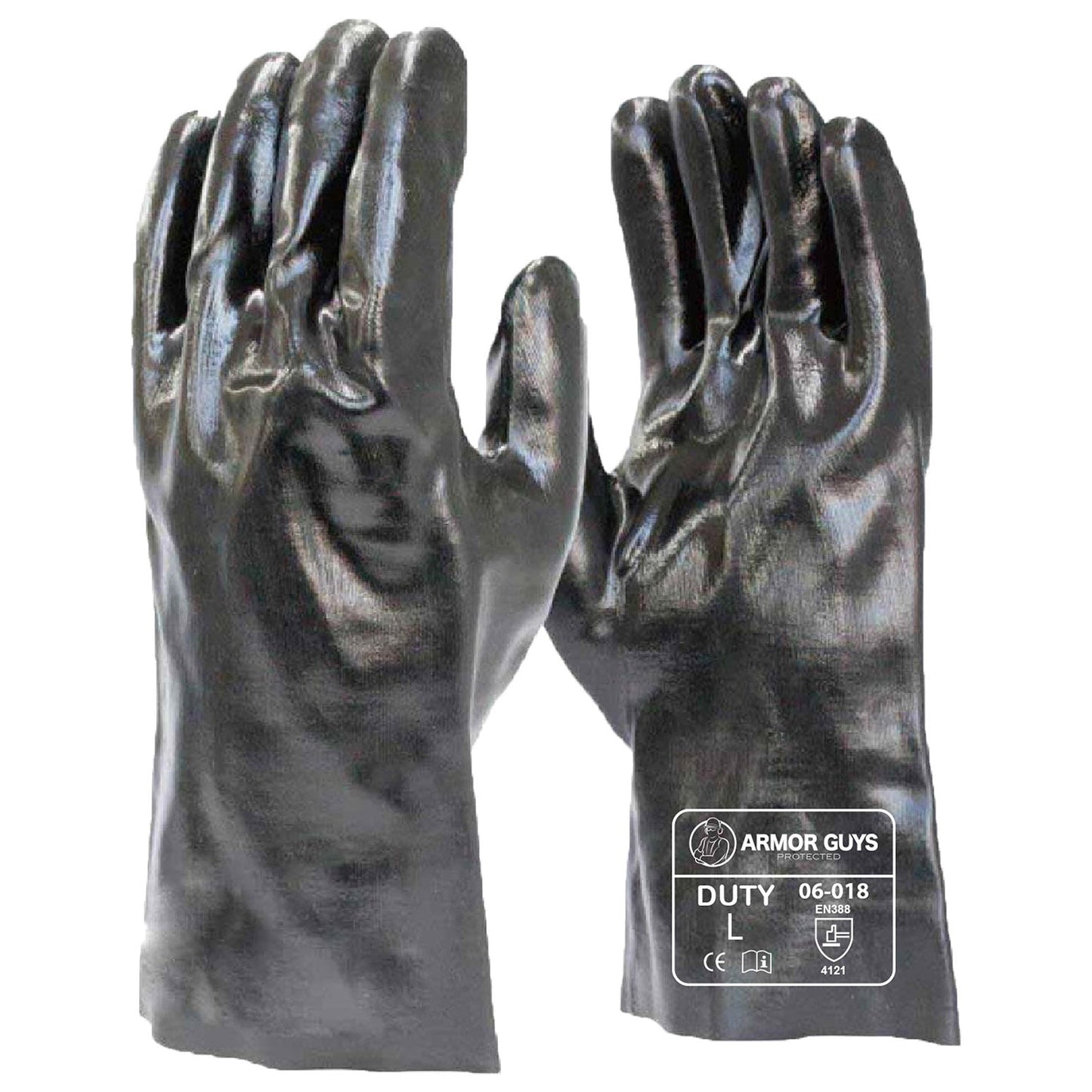 14" Length Rubber Gloves - Armor Guys - Durable PVC Coating