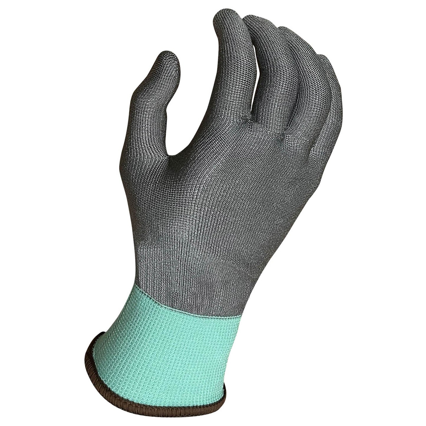 Green/Gray String Knit Gloves - Armor Guys - Ergonomic Fit