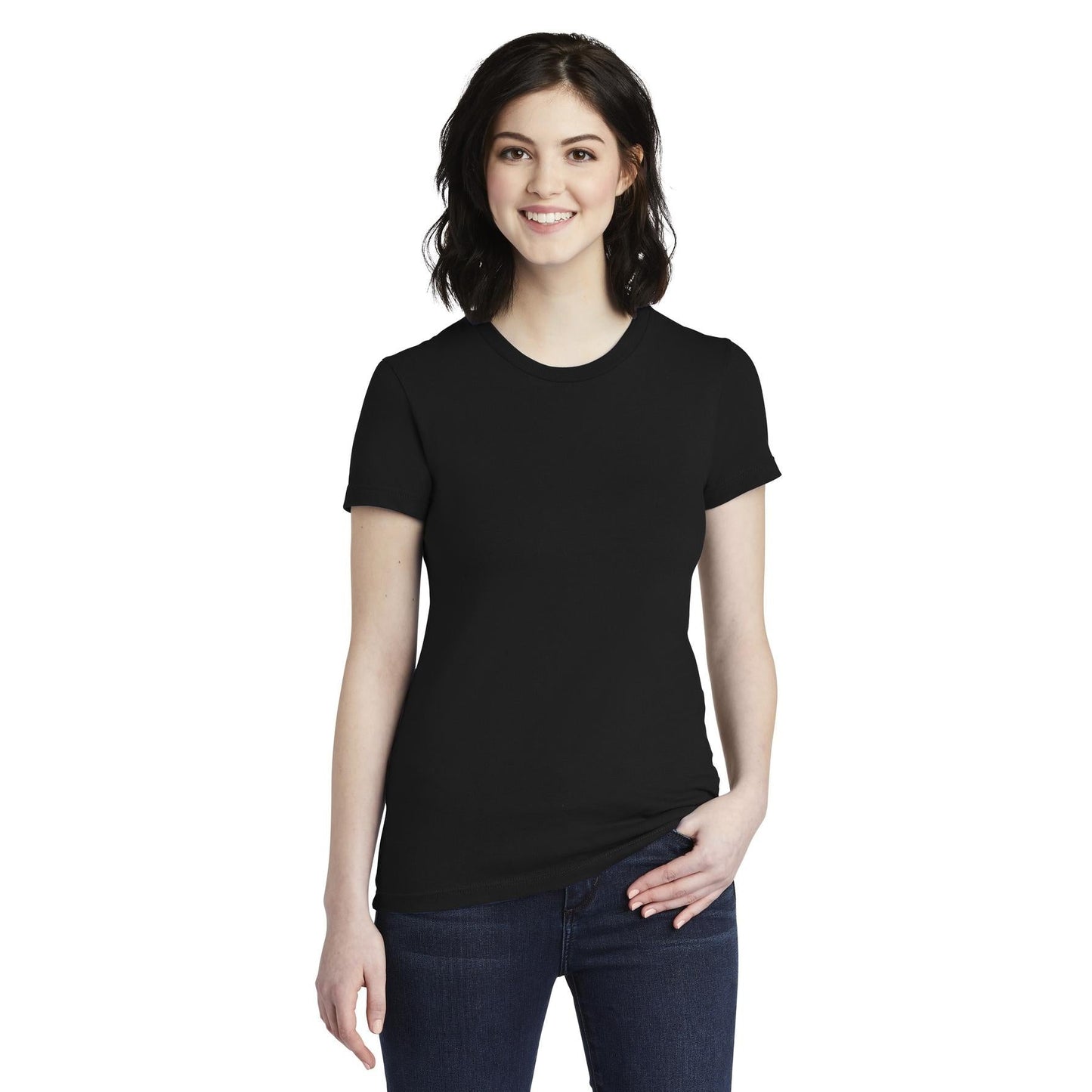 Black T-Shirt - American Apparel - Slim Fit Cotton