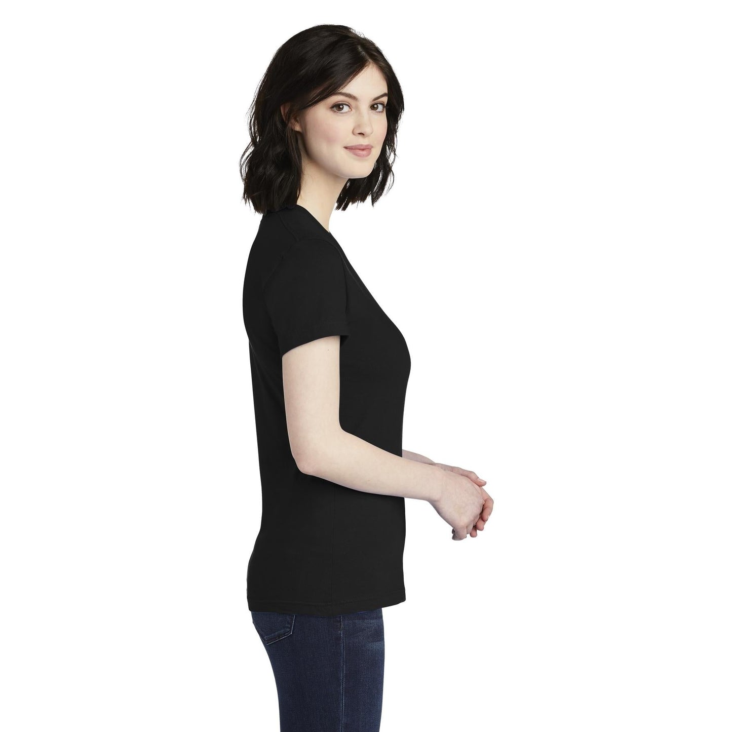 Black T-Shirt - American Apparel - Slim Fit Cotton