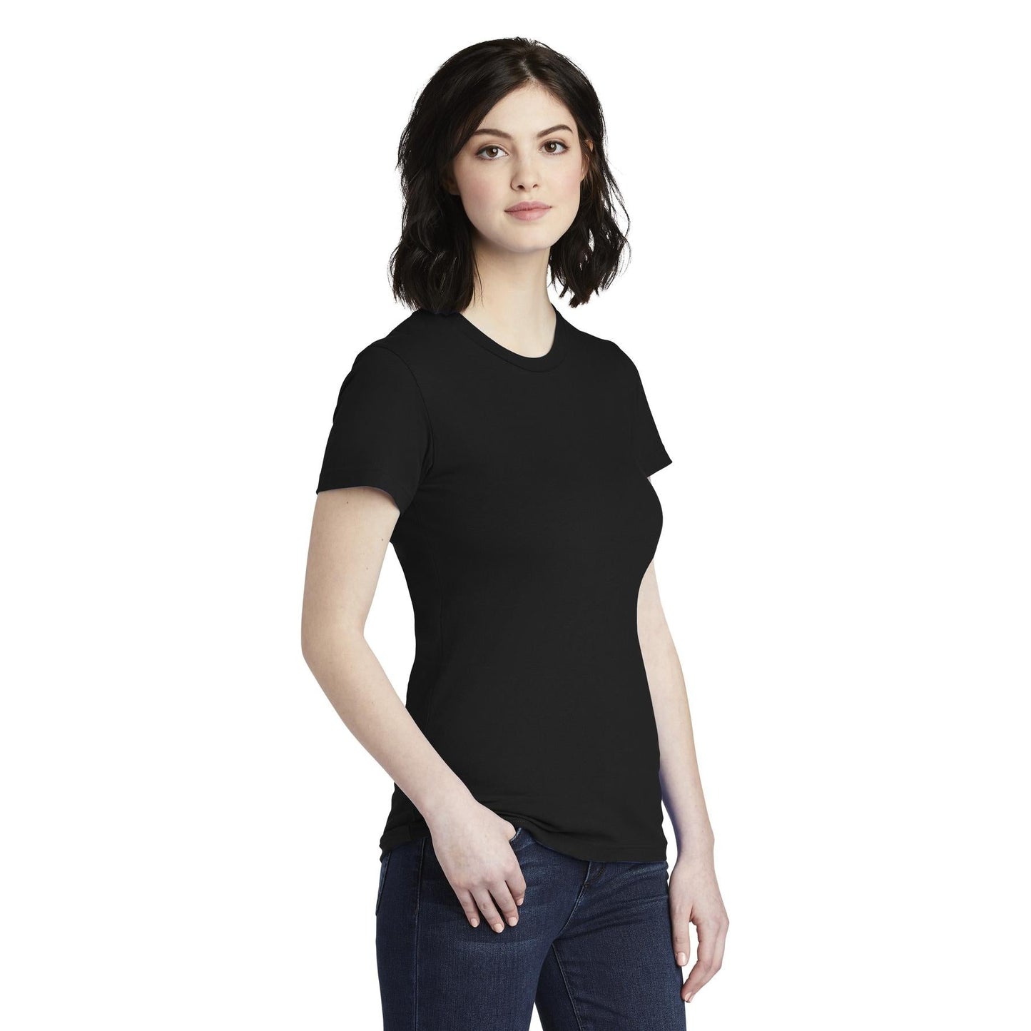Black T-Shirt - American Apparel - Slim Fit Cotton