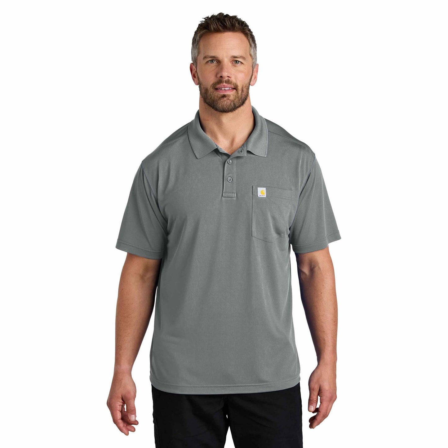 Asphalt Grey Polo - Carhartt - Snag-Resistant Design