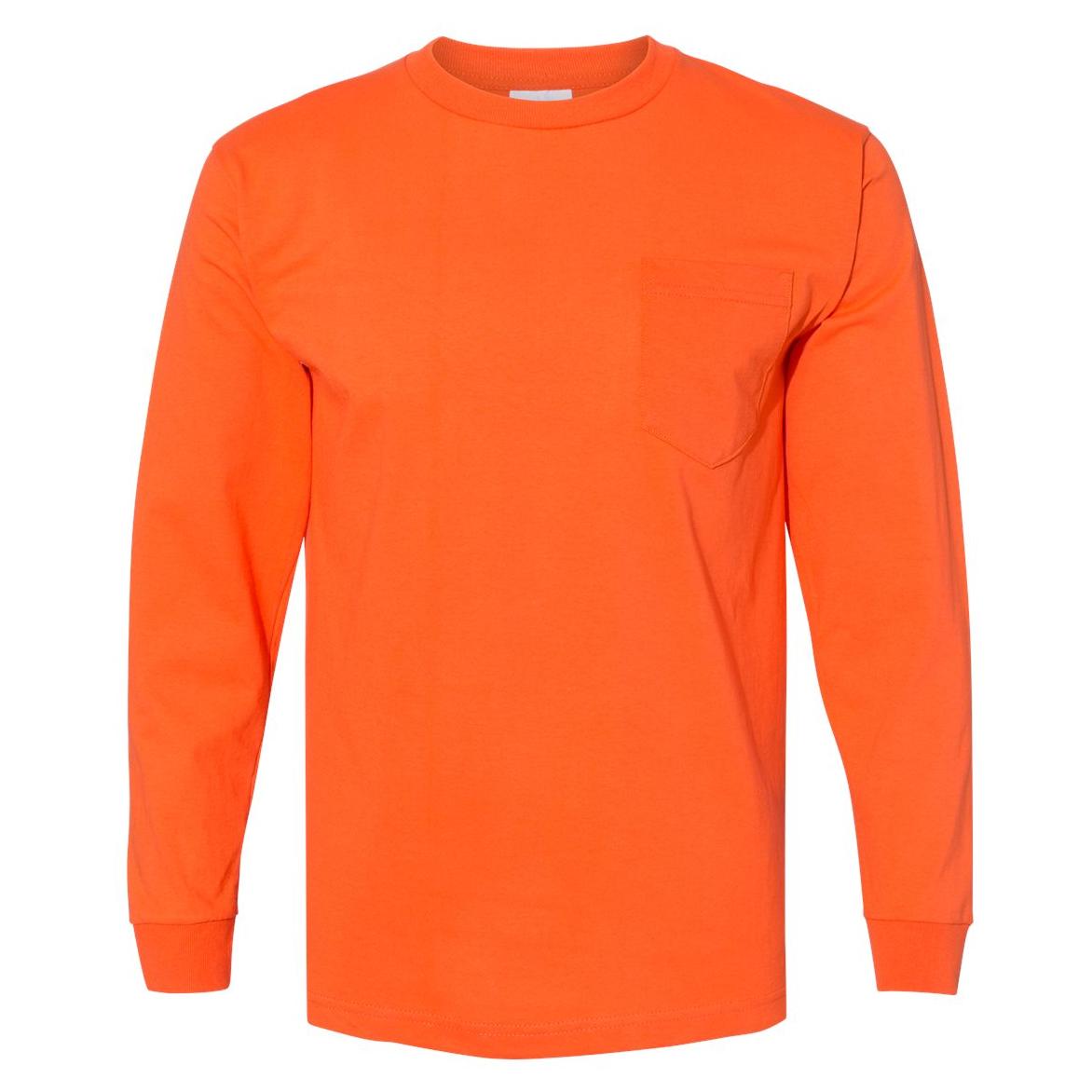 Black Long Sleeve T-Shirt - Bayside - Pocket Design