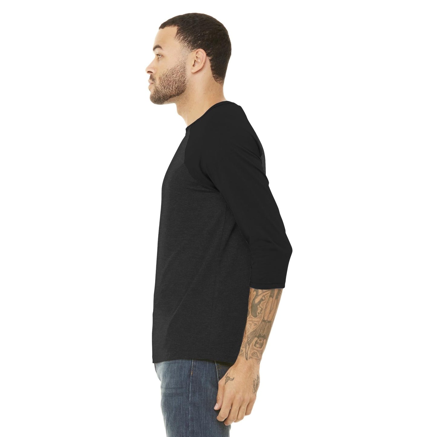 Black/Deep Heather T-Shirts - Bella + Canvas - Comfortable Tee