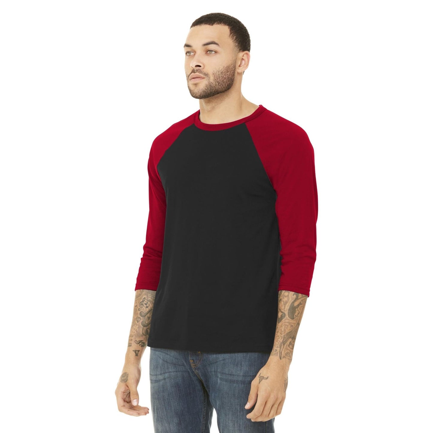 Black/Deep Heather T-Shirts - Bella + Canvas - Comfortable Tee