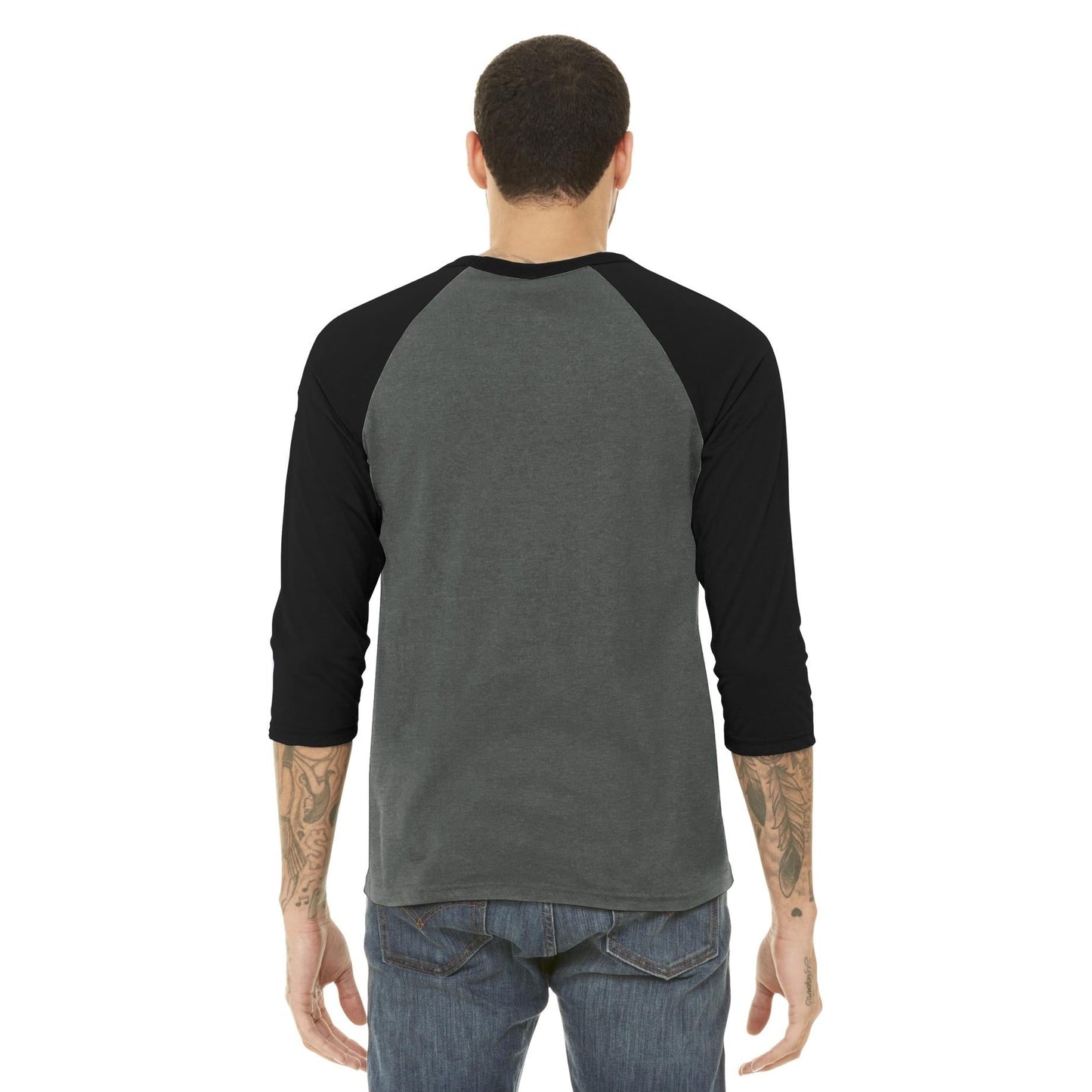 Black/Deep Heather T-Shirts - Bella + Canvas - Comfortable Tee