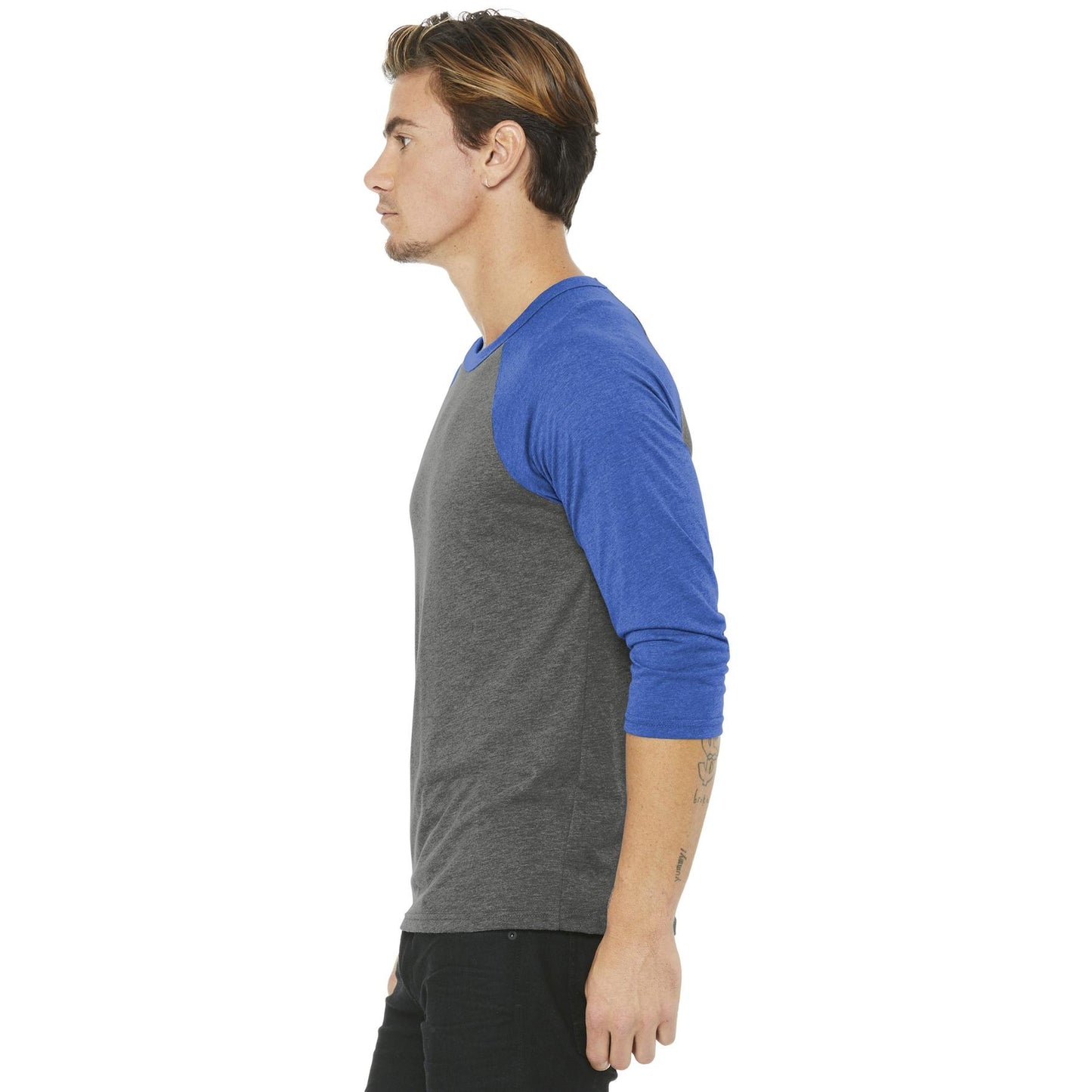 Black/Deep Heather T-Shirts - Bella + Canvas - Comfortable Tee