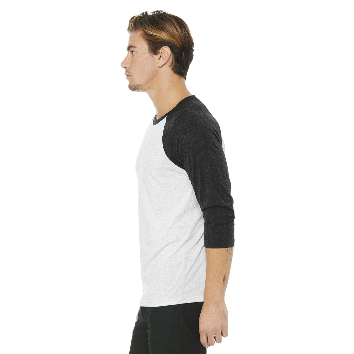 Black/Deep Heather T-Shirts - Bella + Canvas - Comfortable Tee