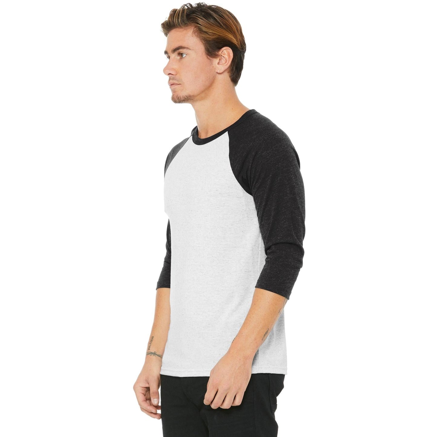 Black/Deep Heather T-Shirts - Bella + Canvas - Comfortable Tee