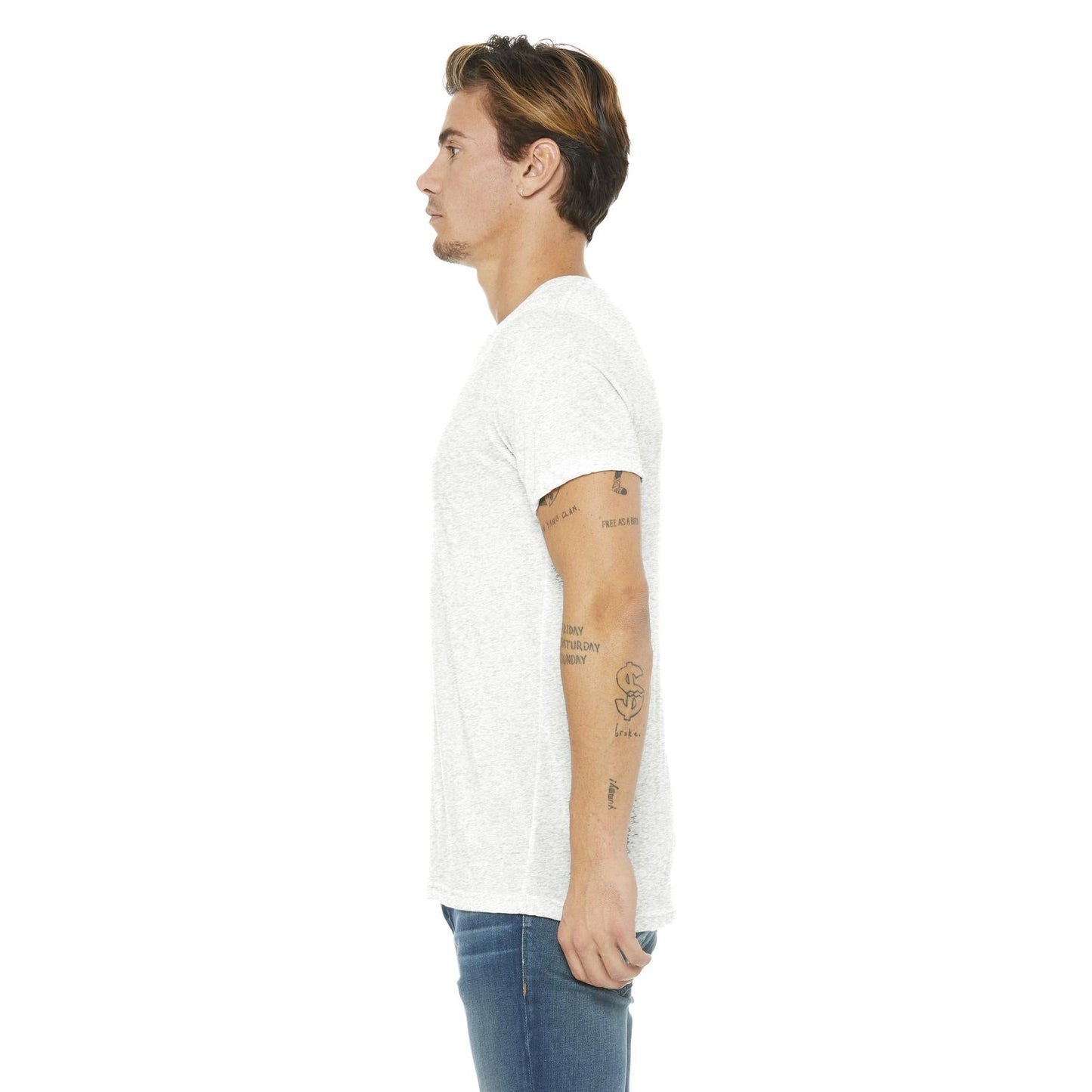 Athletic Grey Triblend T-Shirt - Bella + Canvas - Soft Fabric