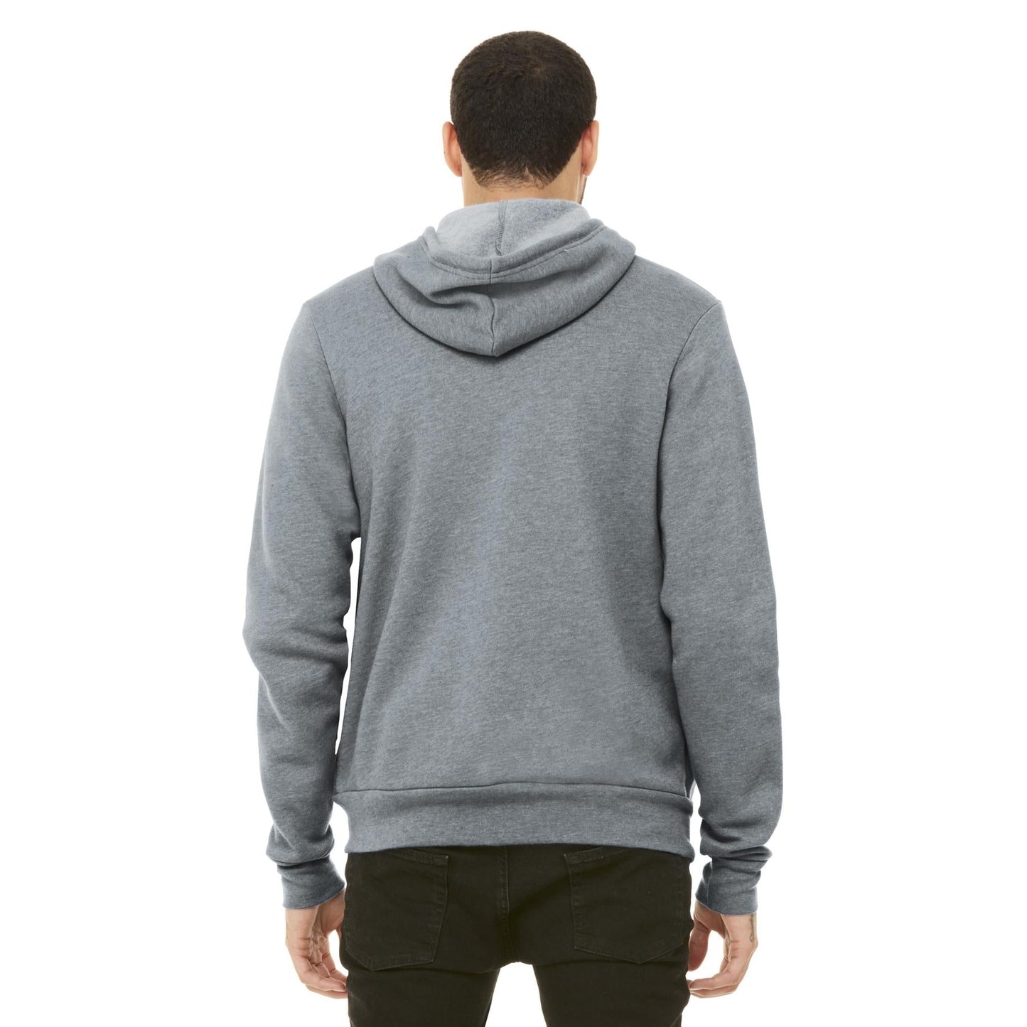 Black Heather Sweatshirt - Bella + Canvas - Full-Zip Fleece