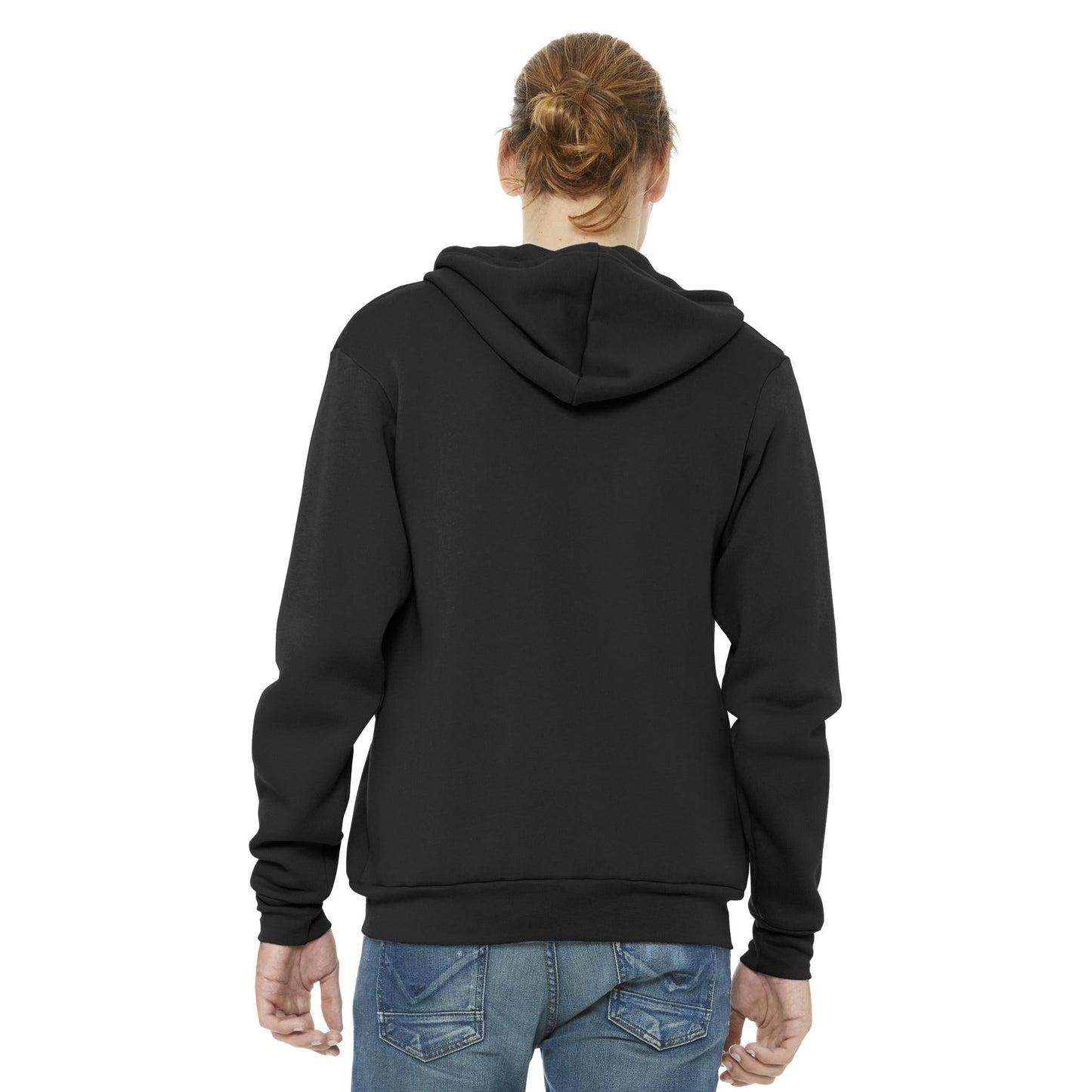 Black Heather Sweatshirt - Bella + Canvas - Full-Zip Fleece