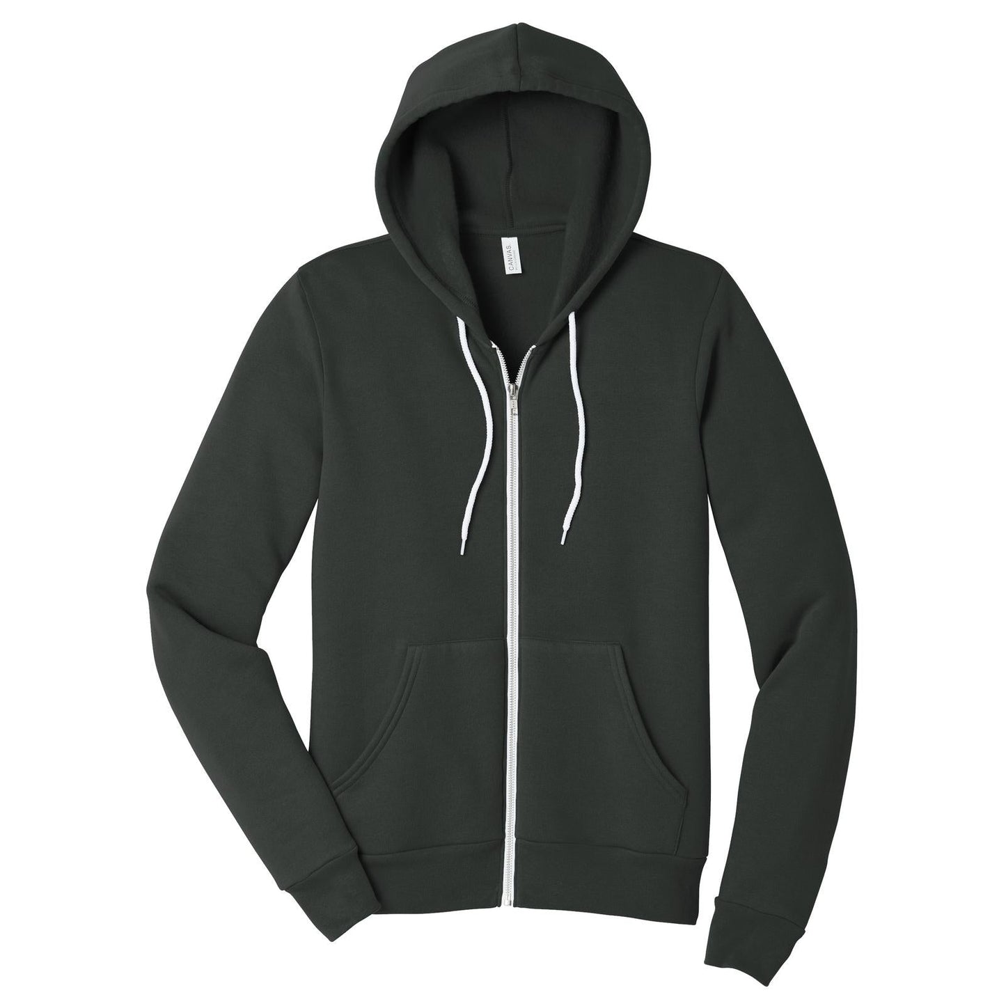 Black Heather Sweatshirt - Bella + Canvas - Full-Zip Fleece