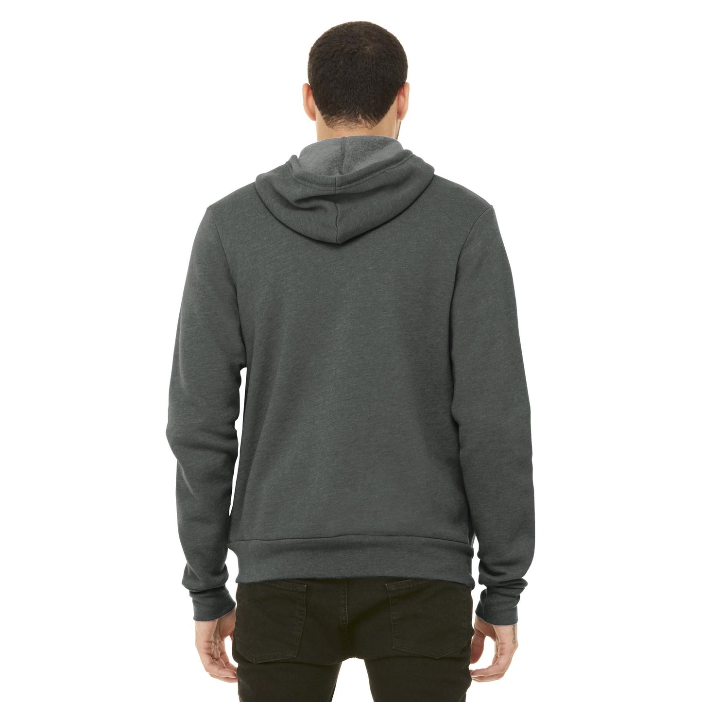 Black Heather Sweatshirt - Bella + Canvas - Full-Zip Fleece