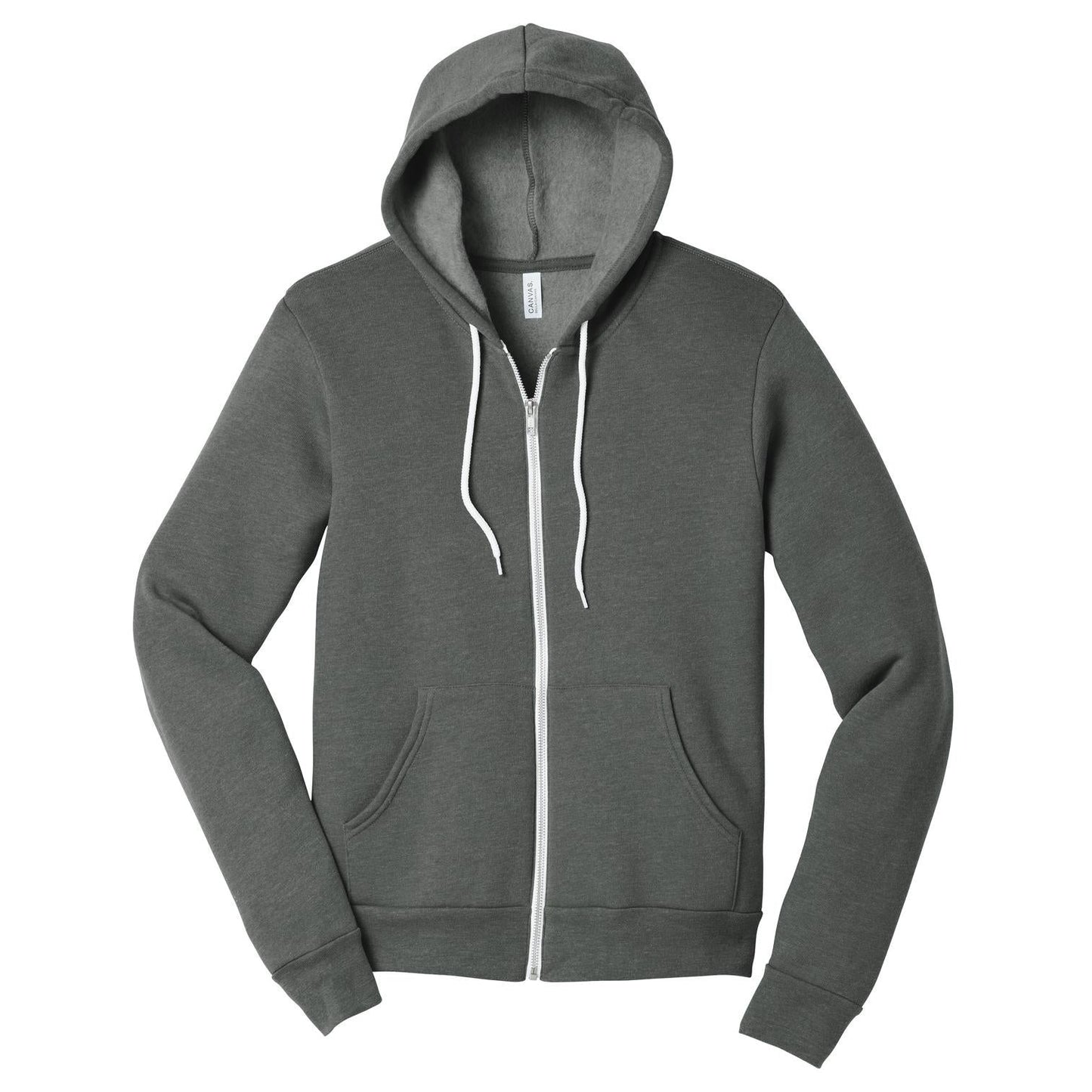 Black Heather Sweatshirt - Bella + Canvas - Full-Zip Fleece